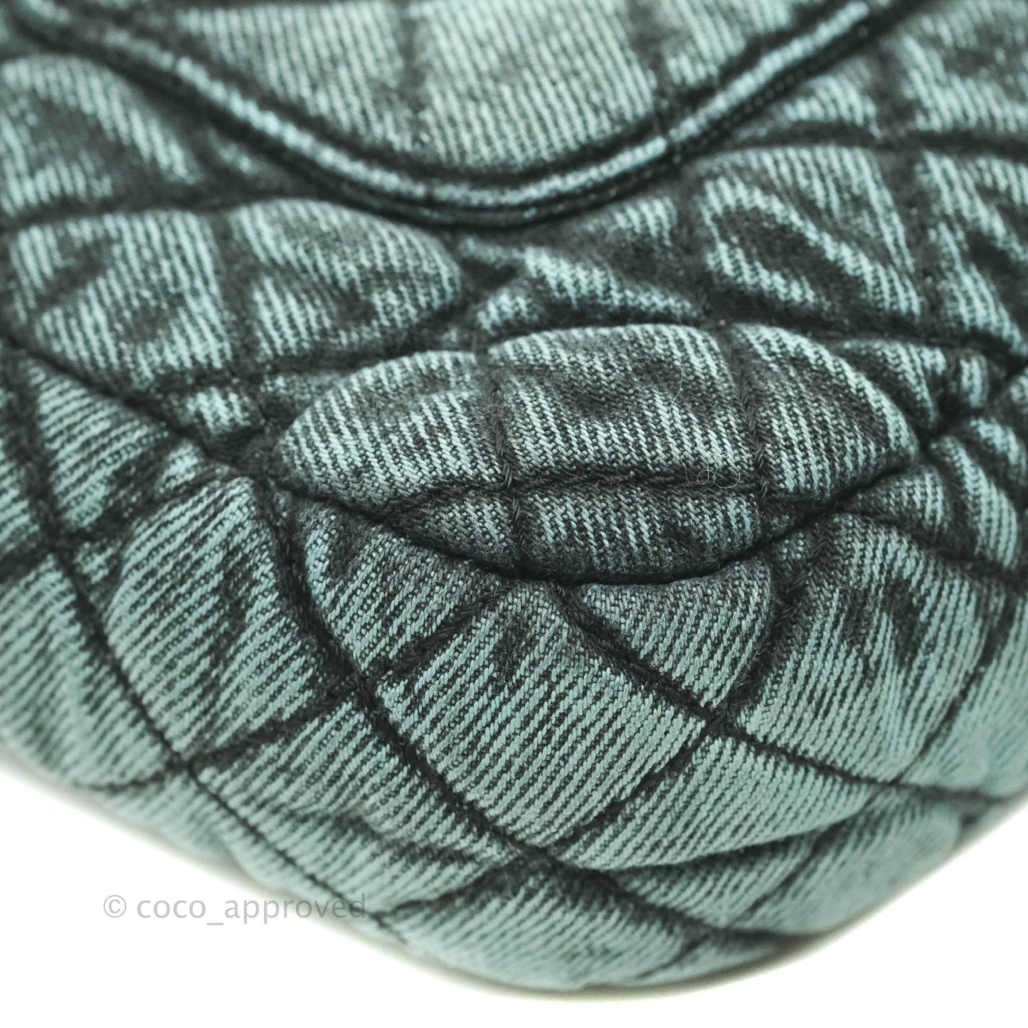 Chanel Denimpression Quilted Small Flap Green Black