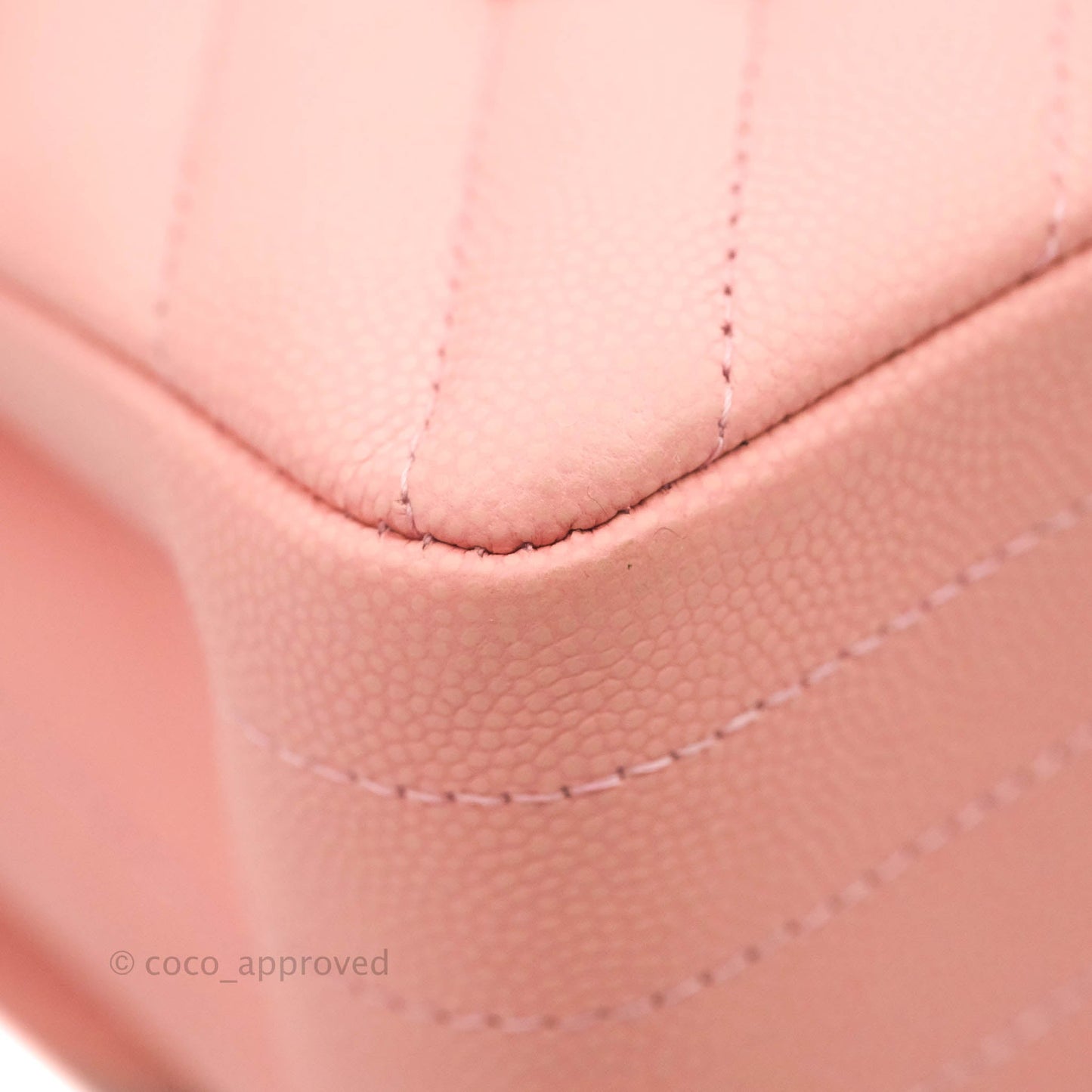 Chanel Classic Chevron S/M Small Double Flap Pink Caviar Gold Hardware