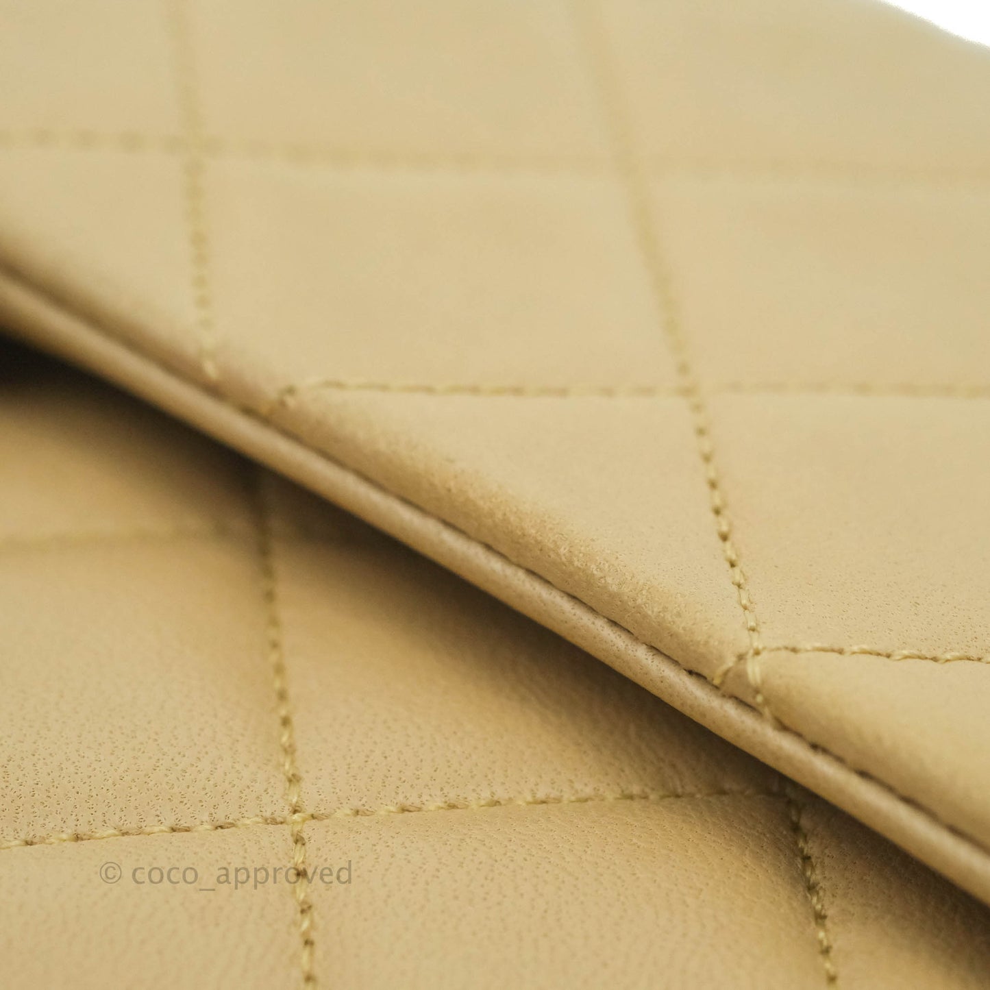 Chanel Classic Vintage Small Flap Beige Lambskin 24K Gold Hardware