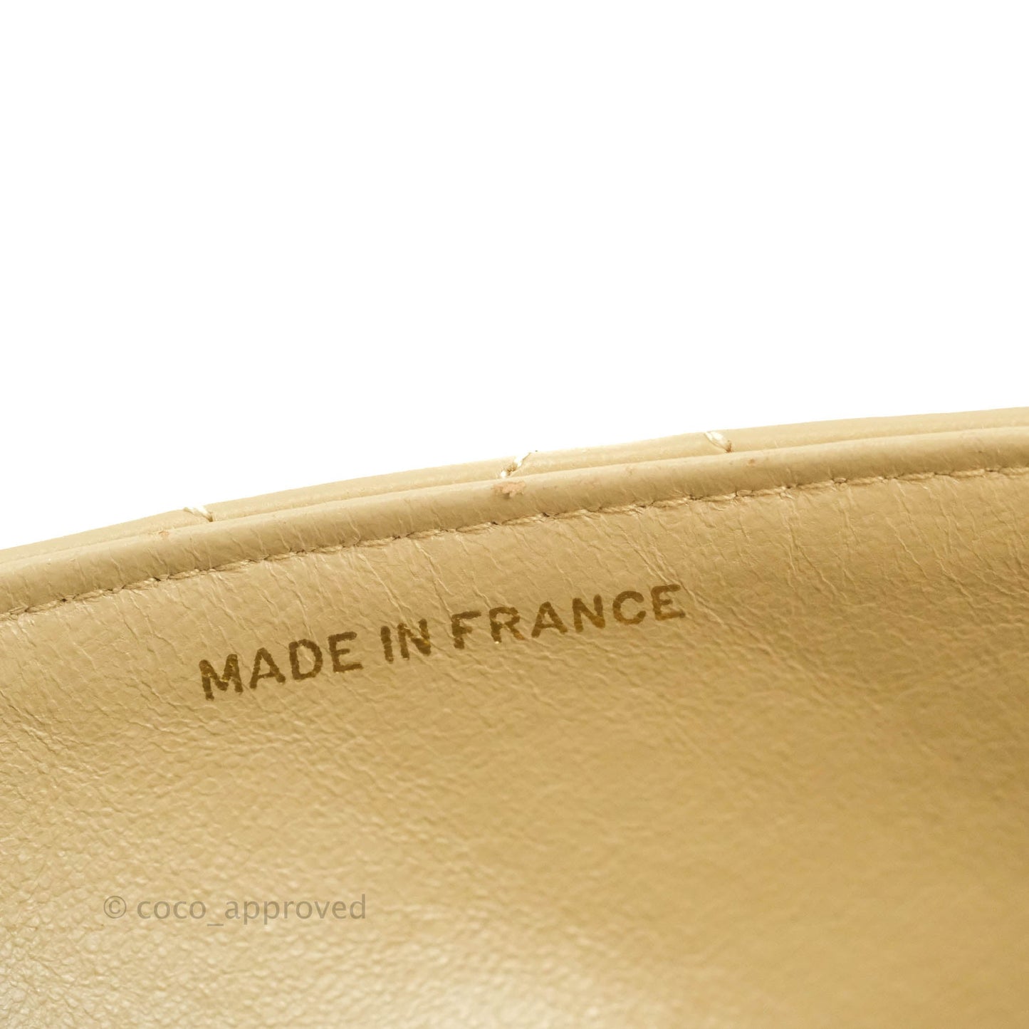 Chanel Vintage Small Single Full Flap Bag Beige Lambskin 24K Gold Hardware