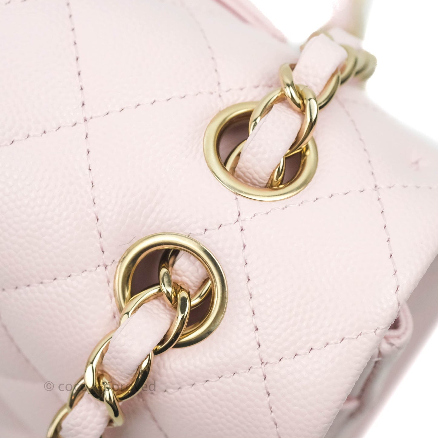 Chanel Classic M/L Medium Flap Quilted Pink Caviar Gold Hardware 22P