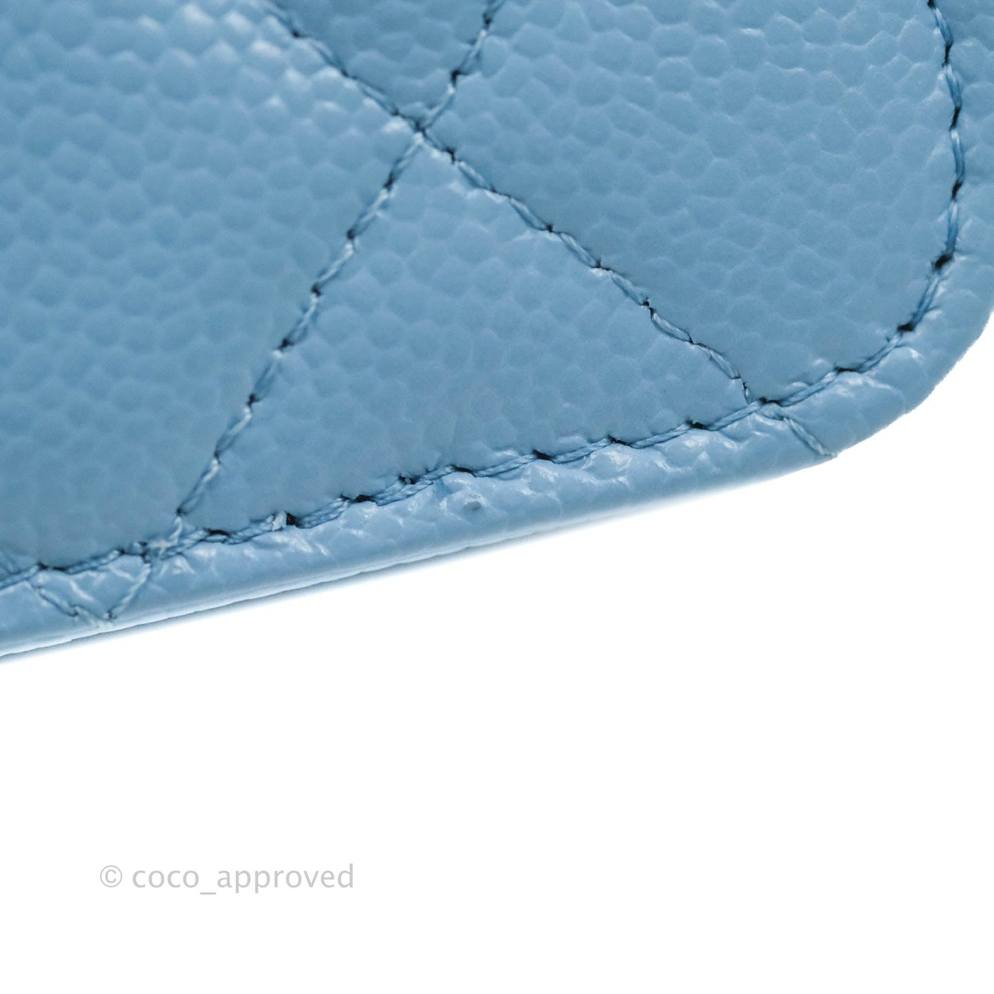 Chanel Top Handle Pick Me Up Wallet On Chain WOC Blue Caviar Gold Hardware 22S