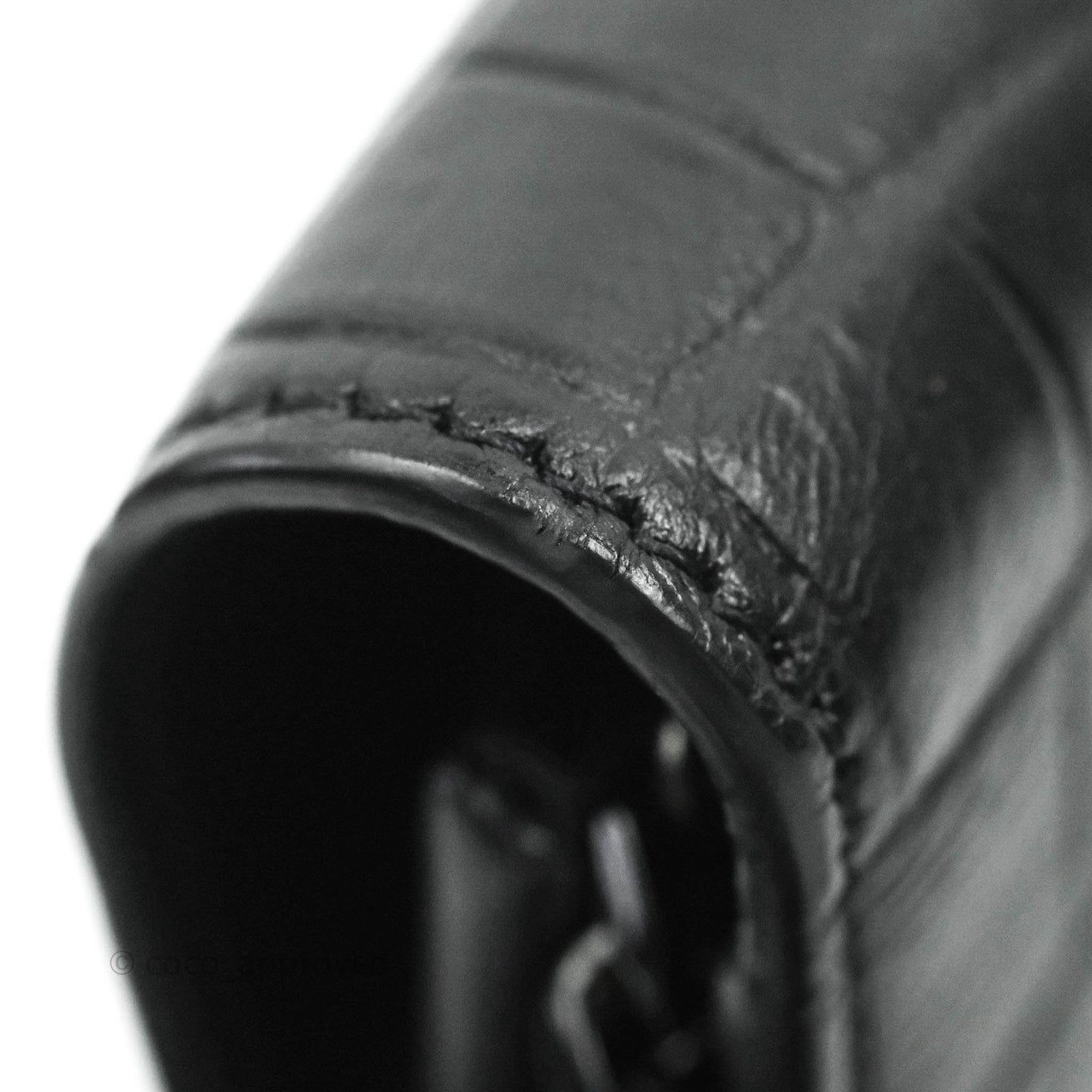Saint Laurent Wallet on Chain So Black Crocodile-embossed Leather