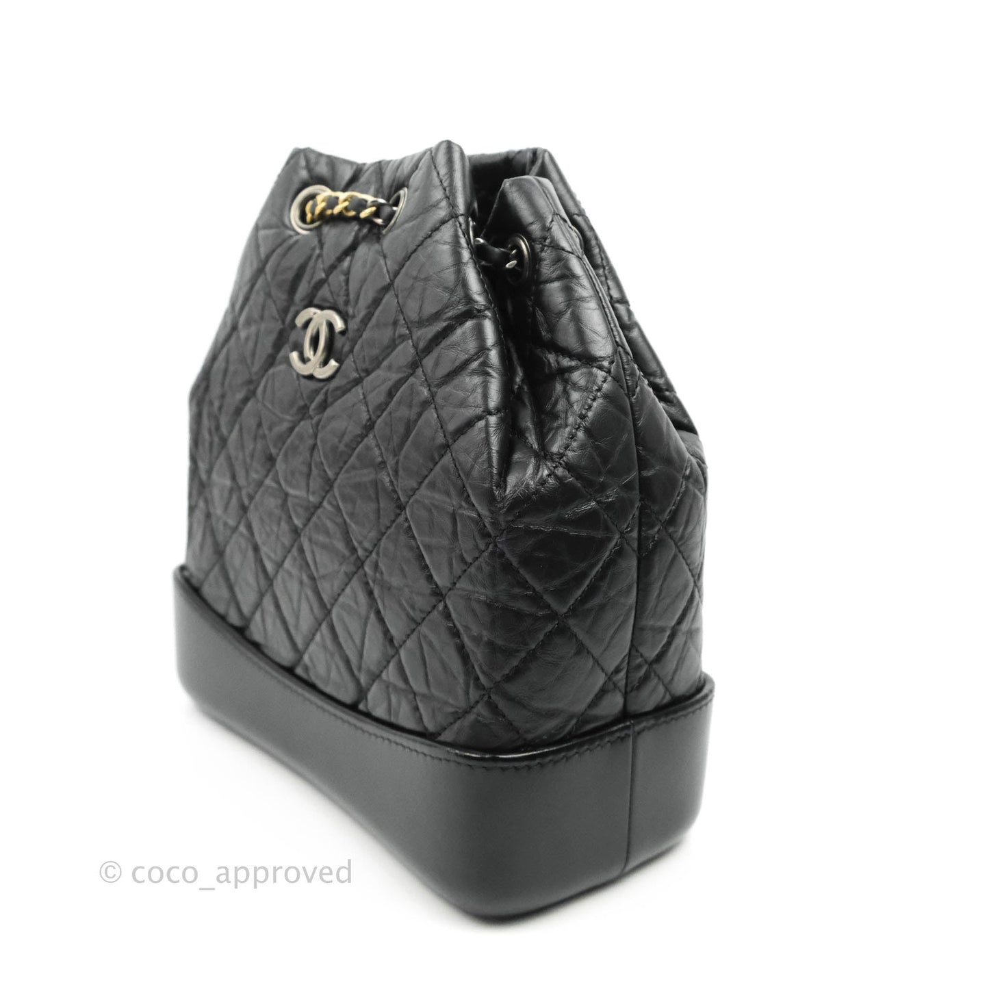 Chanel Small Gabrielle Backpack Black Aged Calfskin