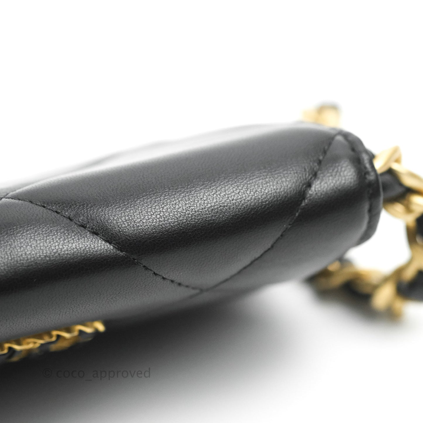 Chanel 19 Mini Clutch with Chain Black Lambskin Mixed Hardware