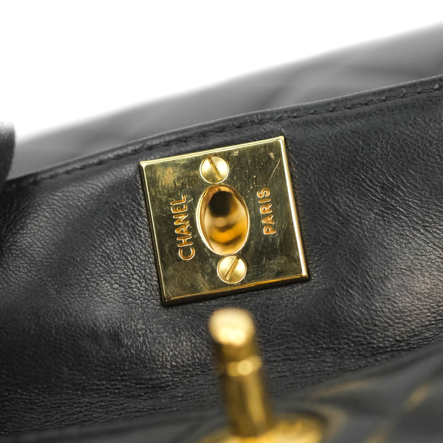 Chanel Vintage CC Duma Backpack Black Lambskin 24K Gold Hardware