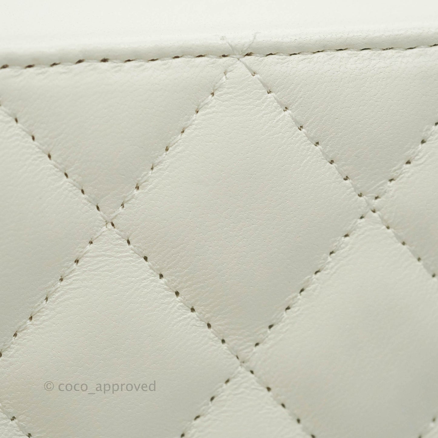 Chanel Mini Pearl Crush Quilted Camera Case White Lambskin Aged Gold Hardware