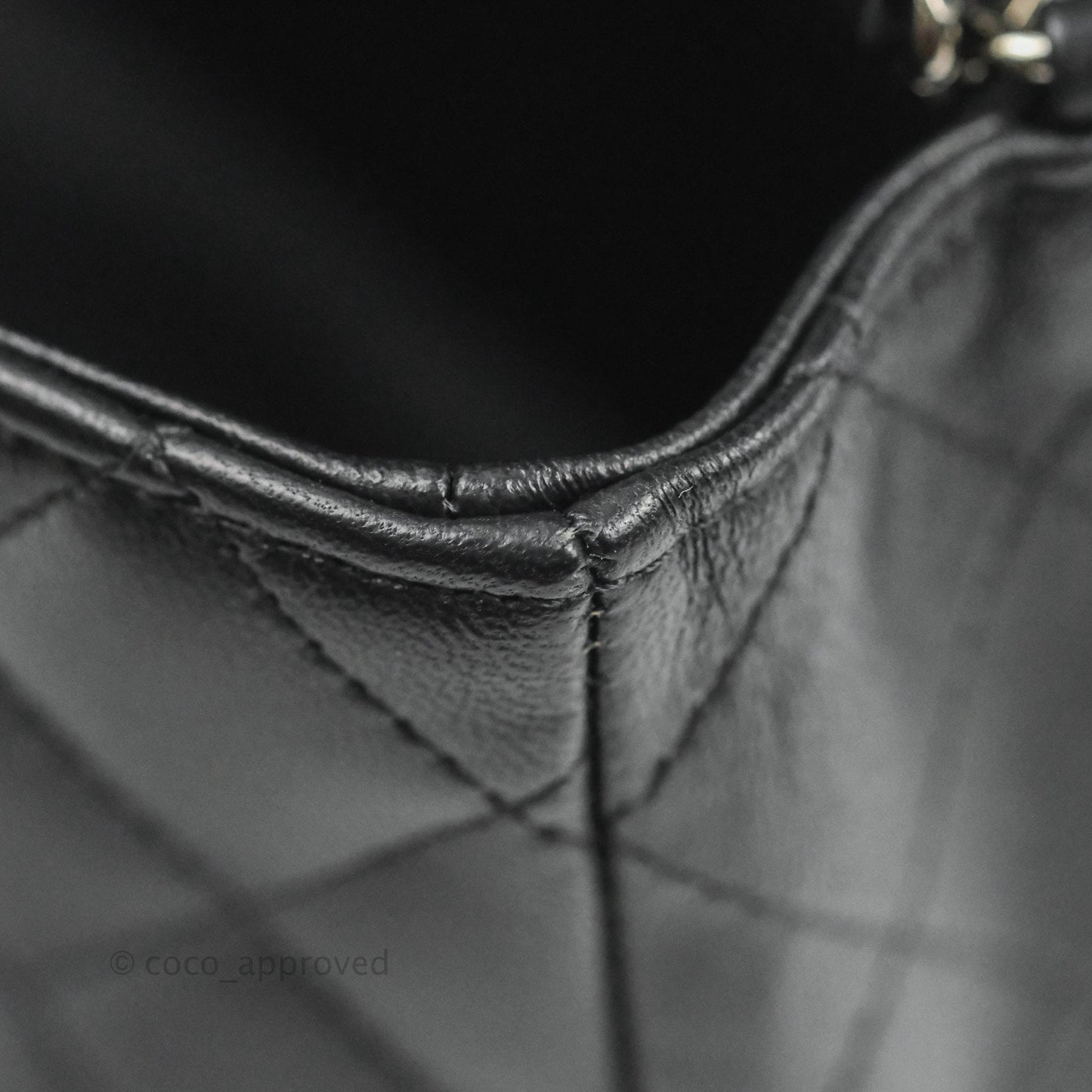 Chanel Quilted Mini Rectangular Flap Black Lambskin Silver Hardware