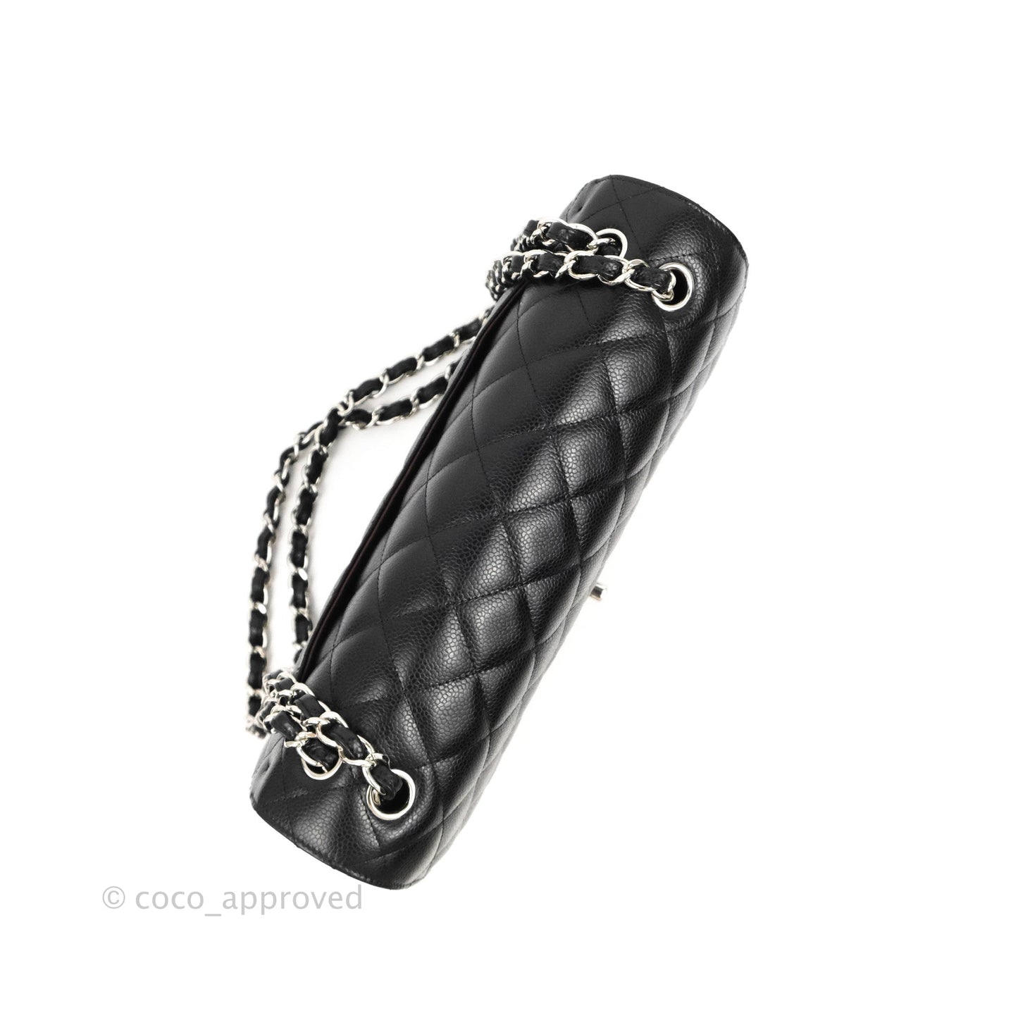 Chanel Jumbo Double Flap Black Caviar Silver Hardware⁣⁣