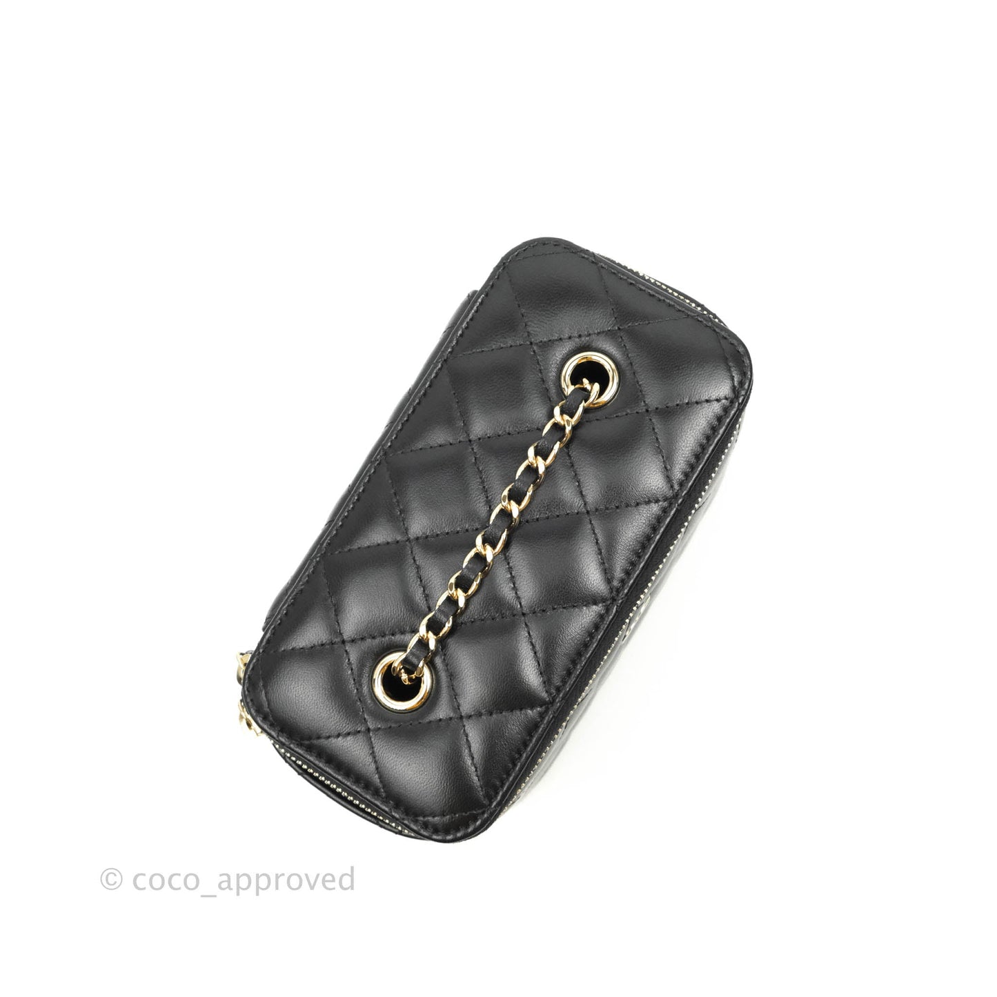 Chanel Vanity with Classic Chain Black Lambskin Gold Hardware