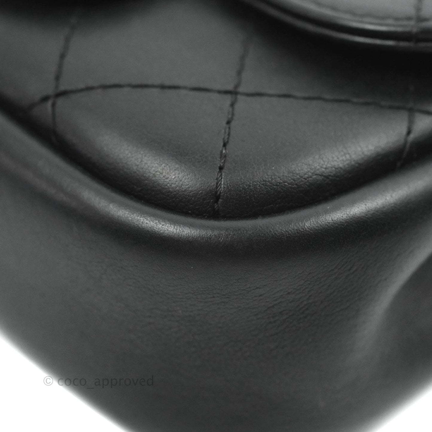 Chanel Flat Quilted Small Messenger Bag Black Calfskin Ruthenium Hardware