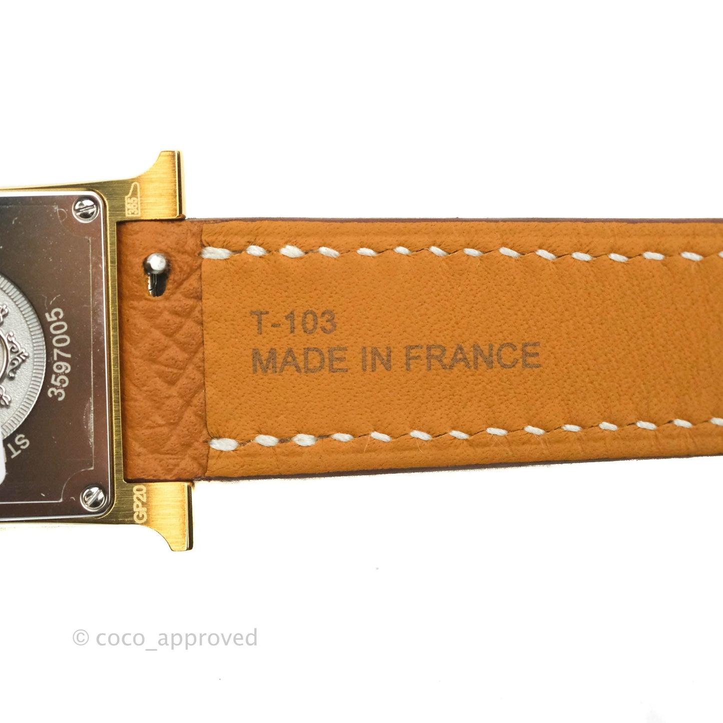 Hermès Heure H PM Watch Gold Epsom Gold Hardware