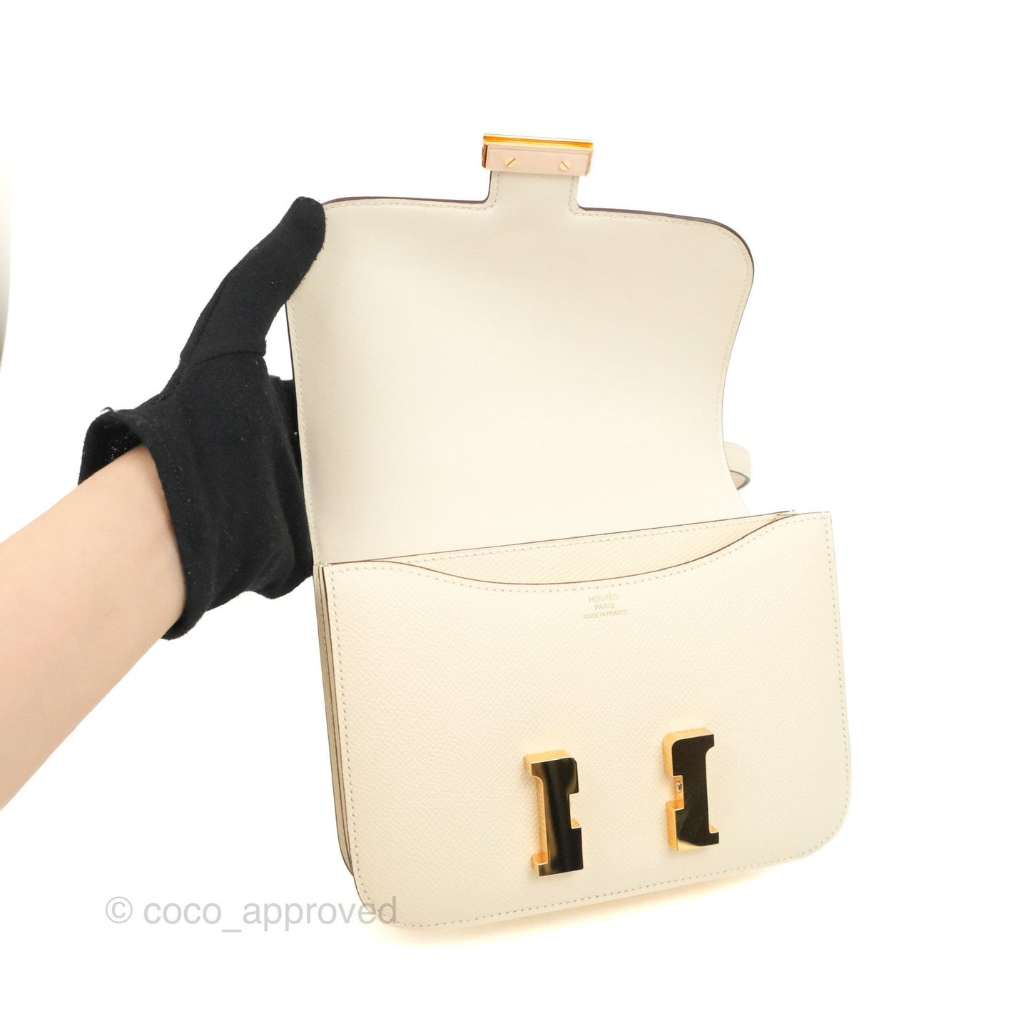 Hermès Constance Mini 18cm Nata Epsom Rose Gold Hardware