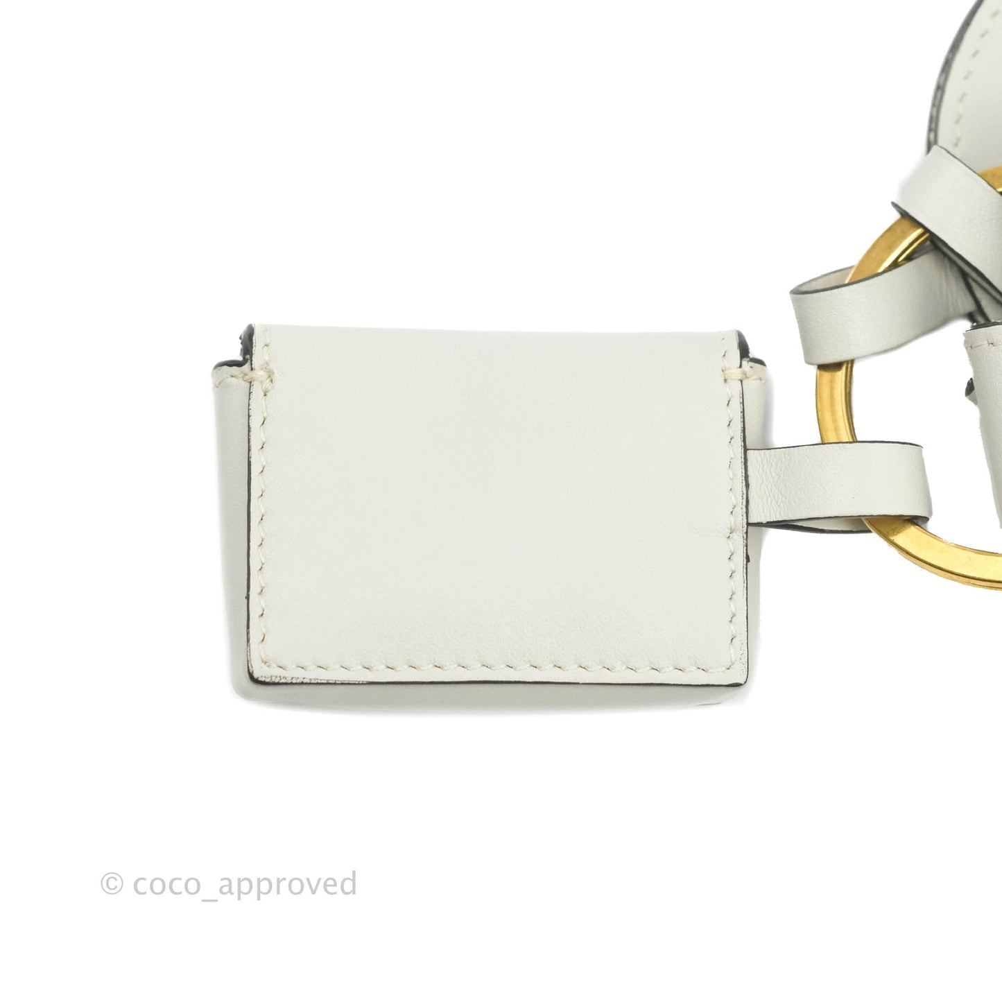 Celine Multi Key Ring Coin Card Case Light Grey Calfskin