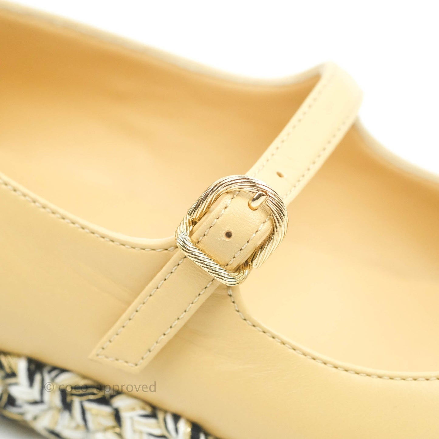 Chanel Espadrilles Beige Black 39C