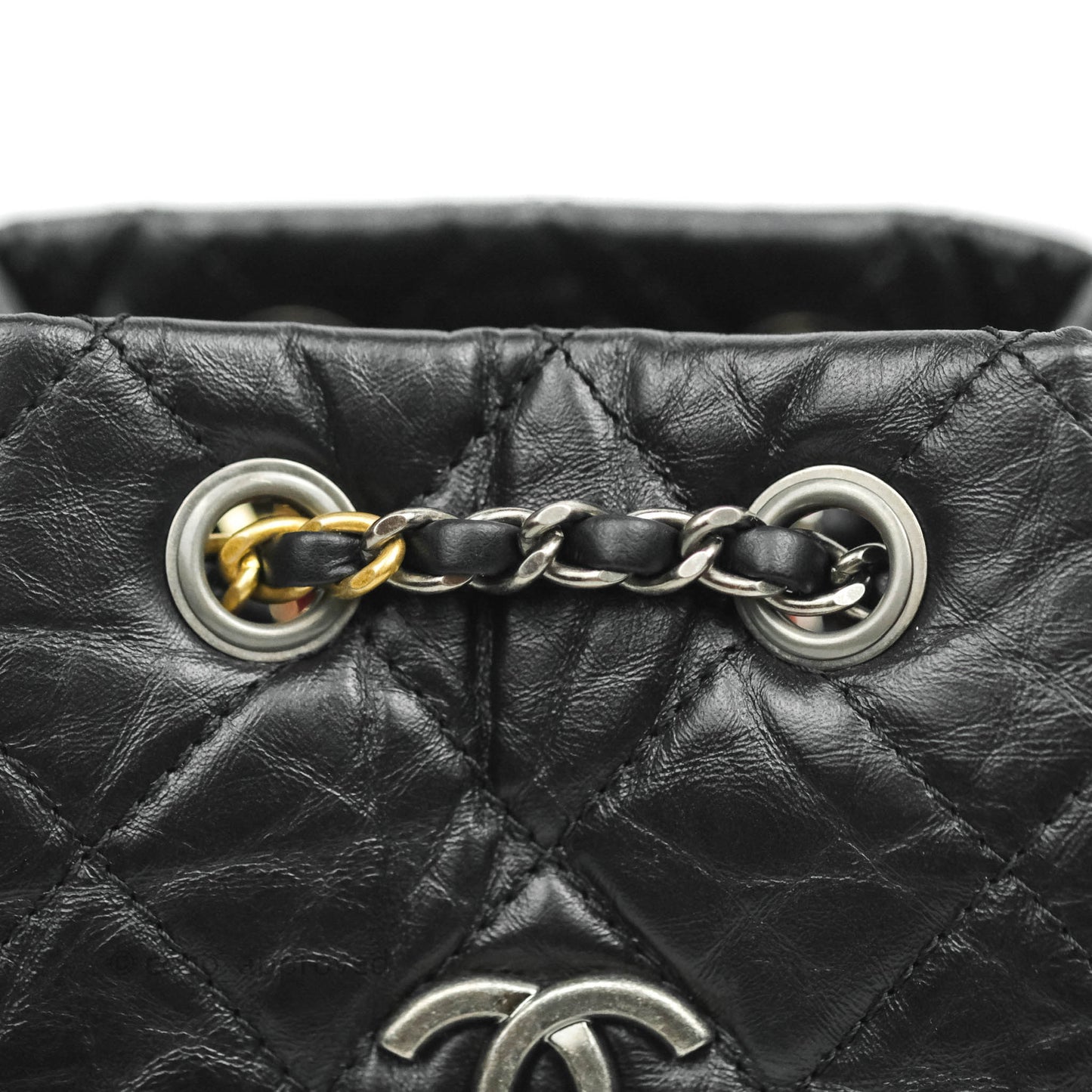 Chanel Small Gabrielle Backpack Black Aged Calfskin