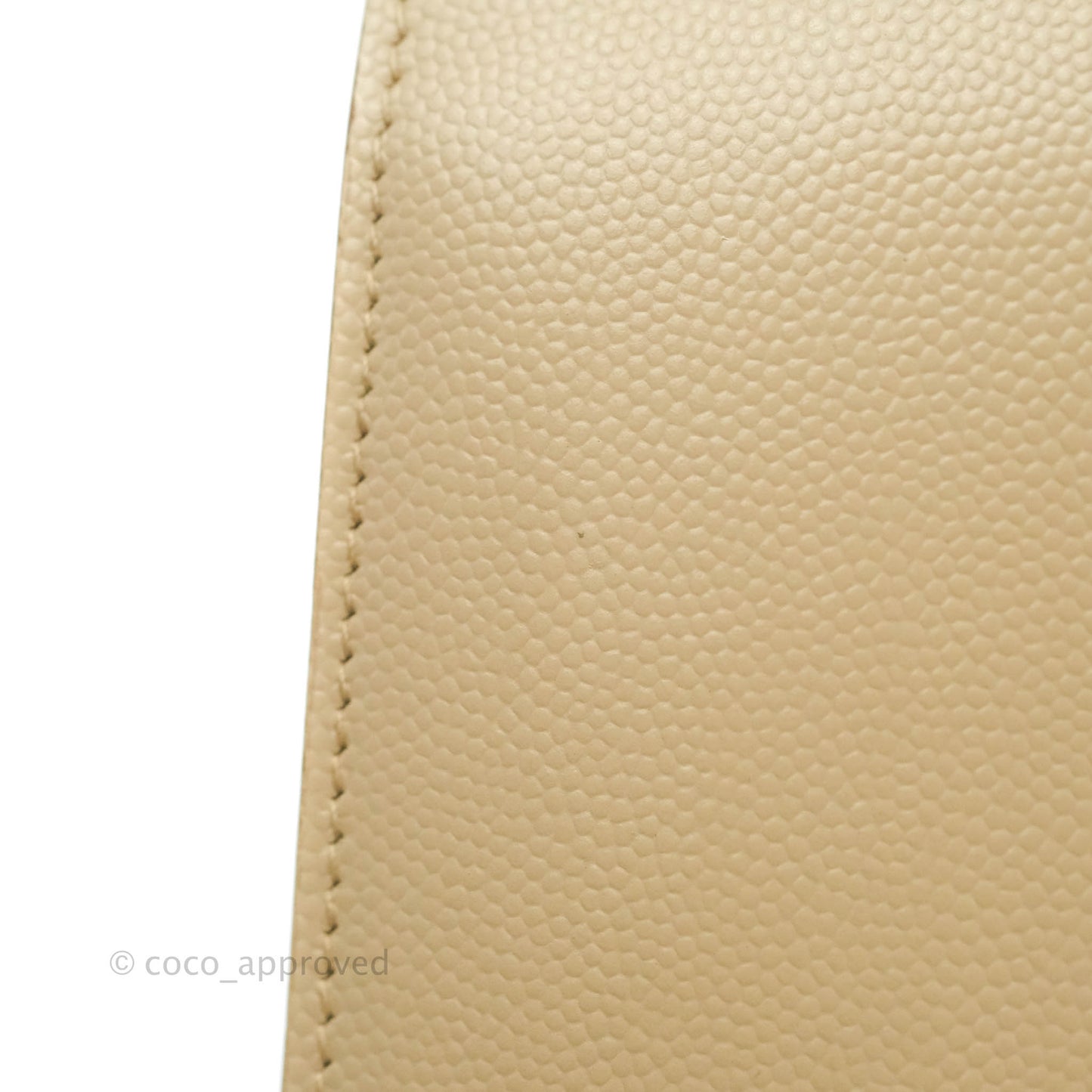 Saint Laurent Classic Beige Grained Leather Gold Hardware