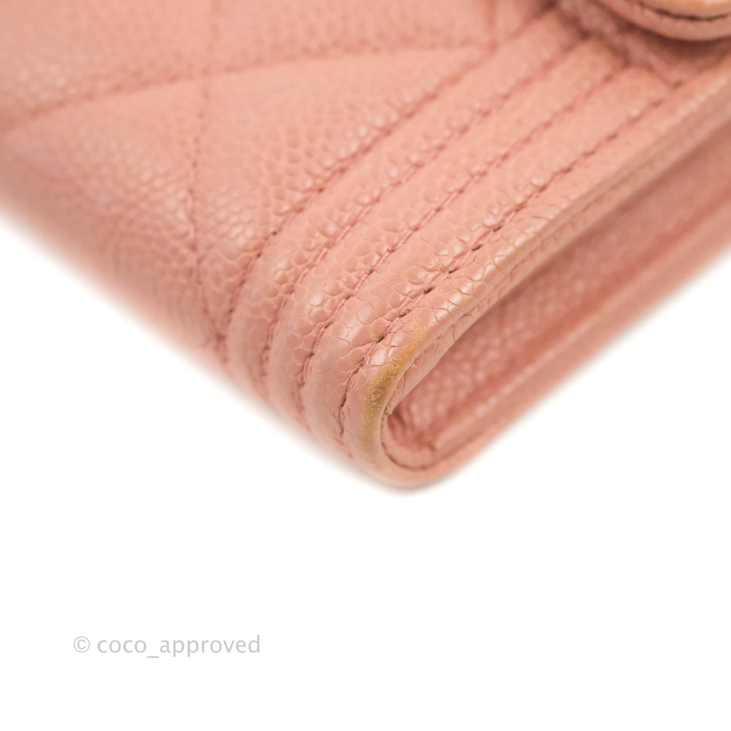 Chanel Quilted Boy Flap Long Wallet Pink Caviar Aged Gold Hardware