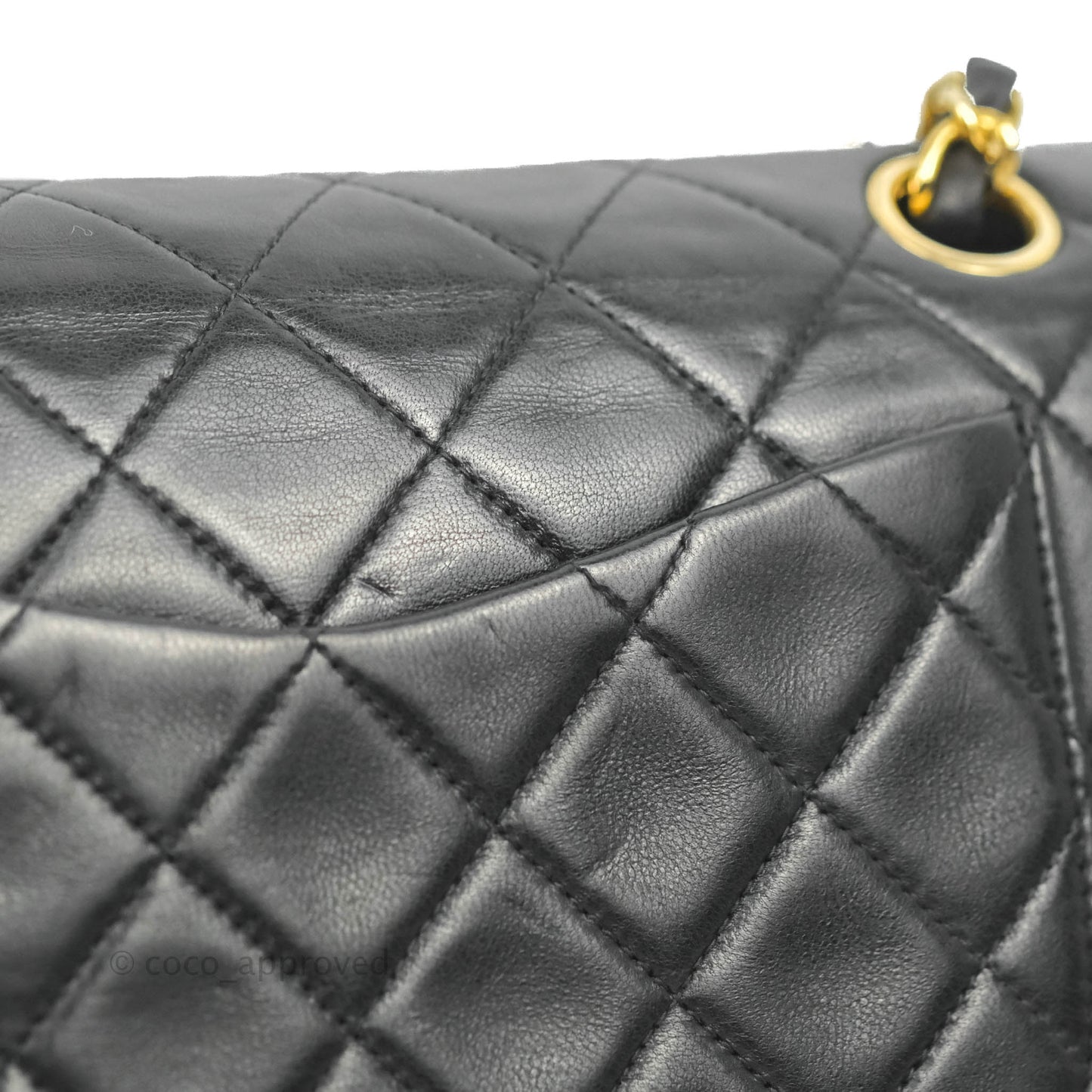 Chanel Classic Vintage Small S/M Flap Black Lambskin 24K Gold Hardware