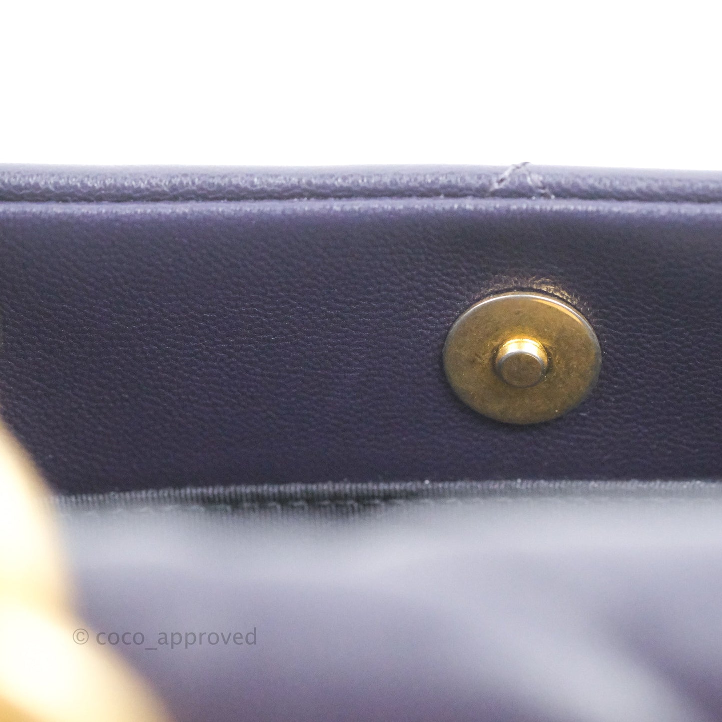 Chanel 19 Medium Dark Purple Mixed Hardware