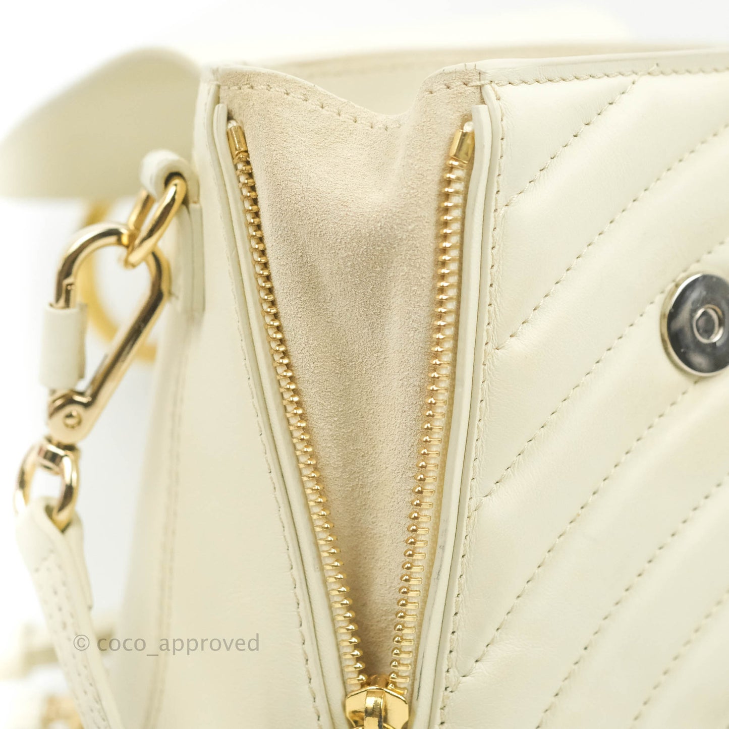 Chloé Mini Faye Backpack Ivory White Calfskin