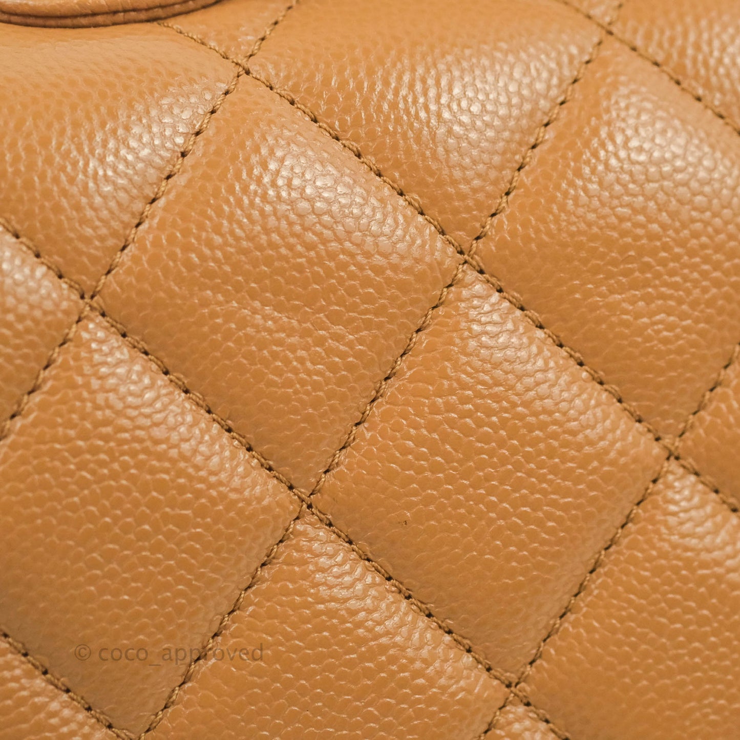 Chanel Quilted Medium Business Affinity Flap Caramel Caviar Gold Hardware 21P