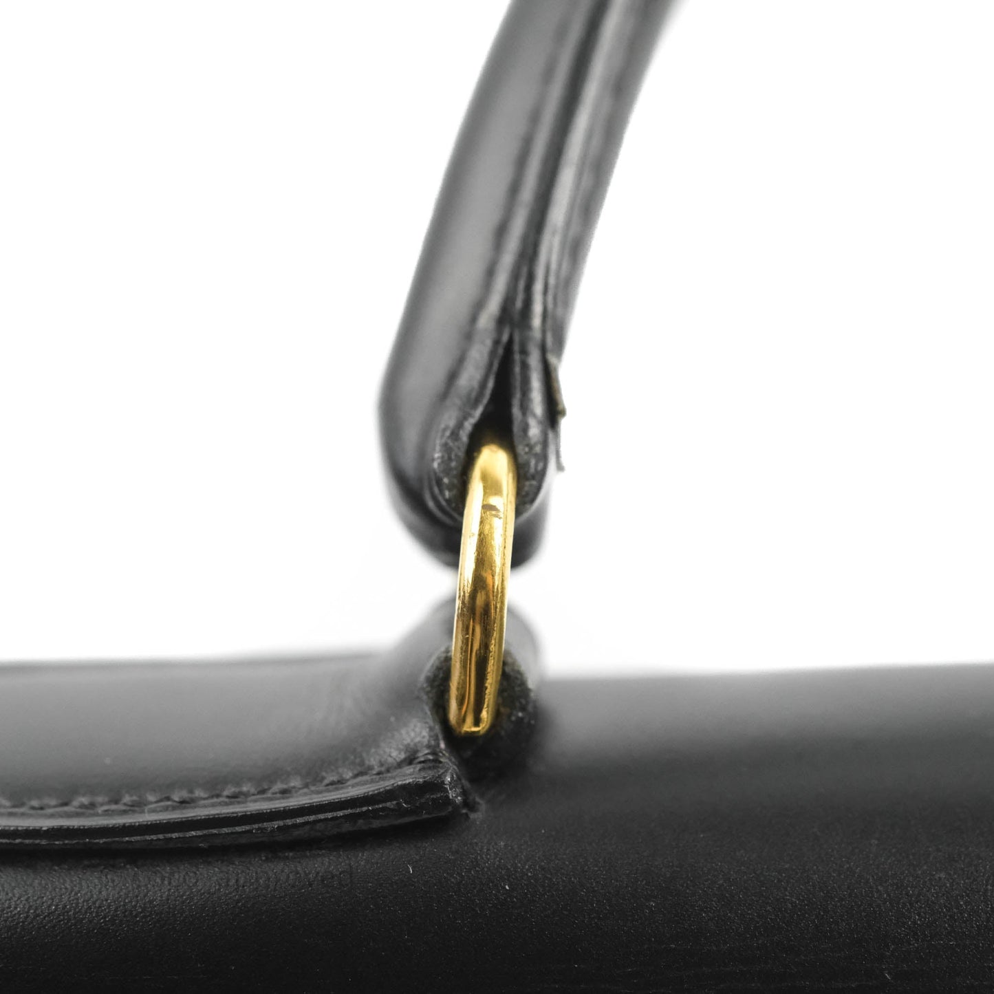 Hermès Kelly 28 Vintage Sellier Black Box Leather Gold Hardware