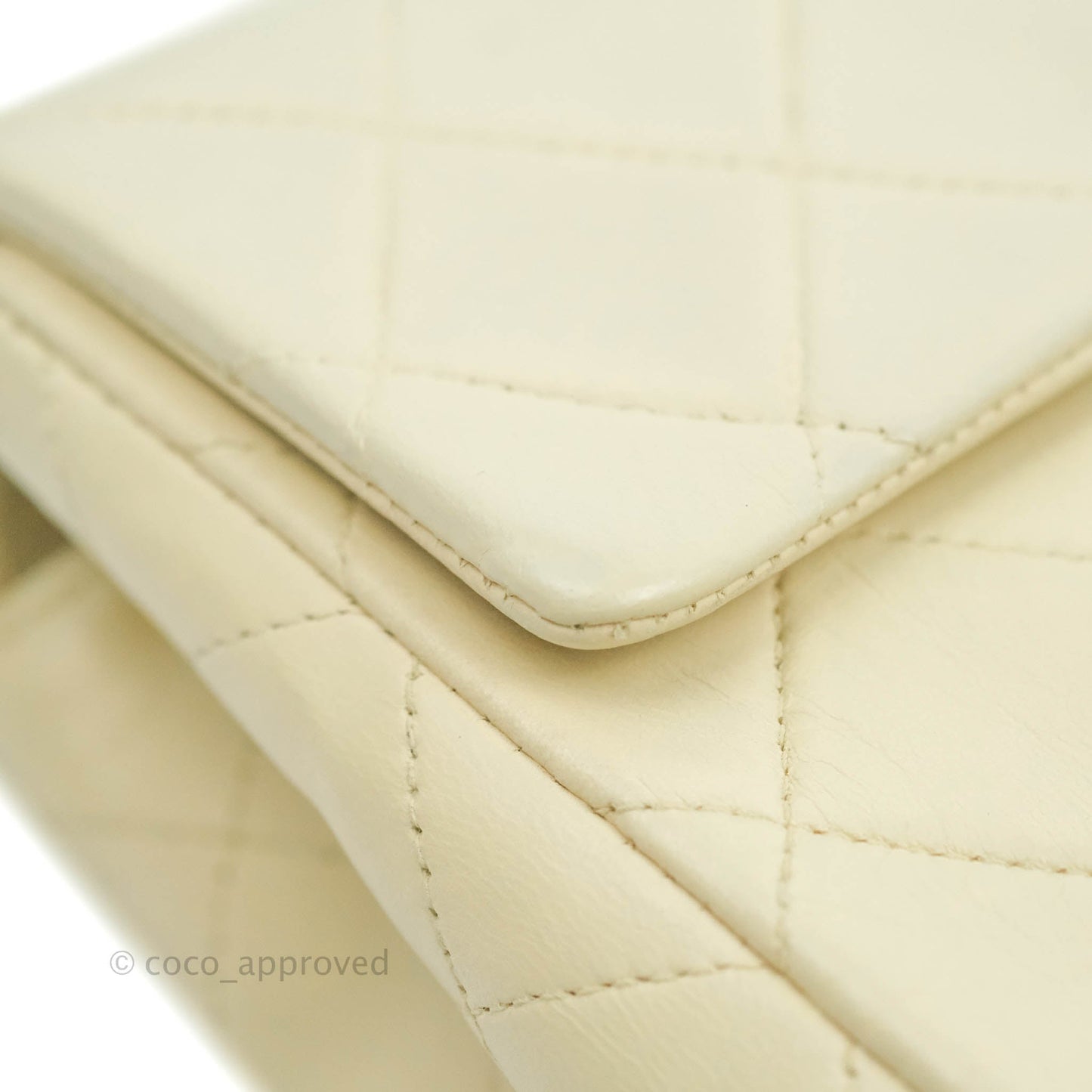 Chanel Vintage Mini Square Beige Lambskin 24K Gold Hardware