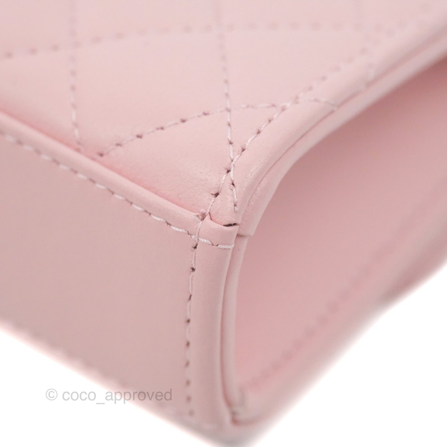 Chanel Enamel Top Handle Clutch with Chain Pink Lambskin Aged Gold Hardware