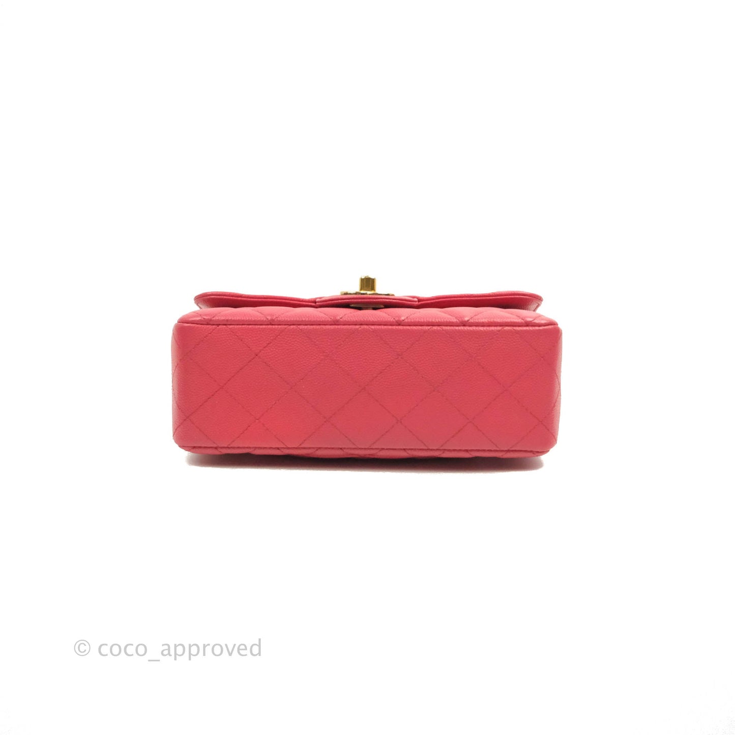 Chanel Quilted Mini Rectangular Flap Pink Caviar Gold Hardware 17C