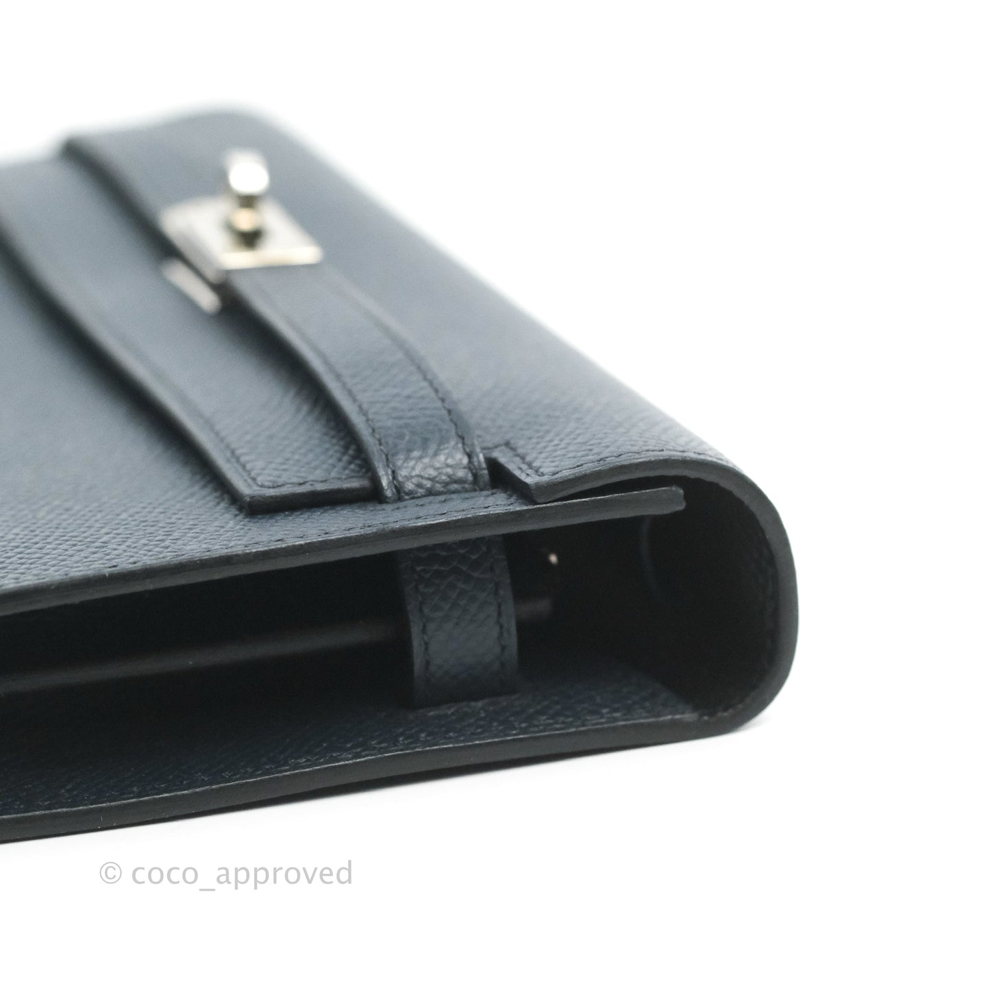 Hermès Epsom Kelly To Go Wallet Midnight Blue Palladium Hardware