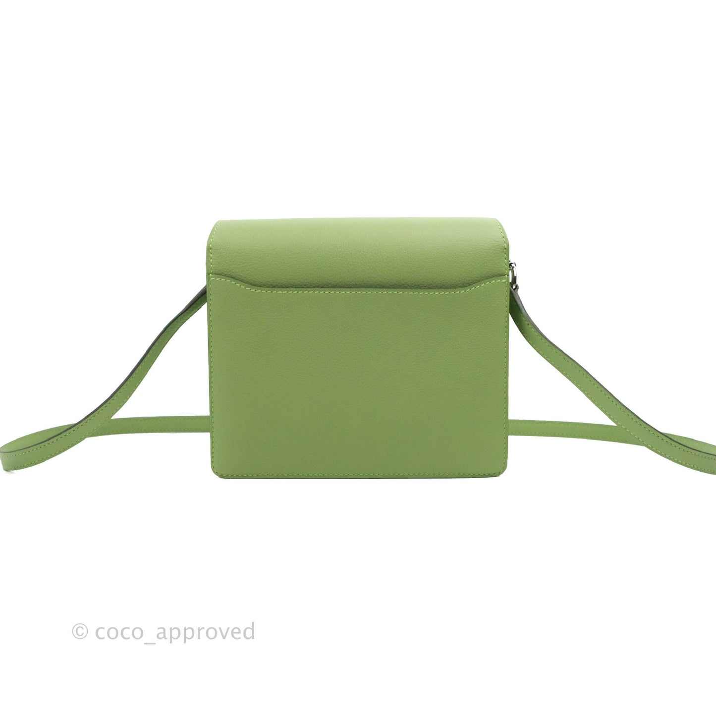 Hermès Roulis Mini 18 Evercolor Vert Criquet Palladium Hardware