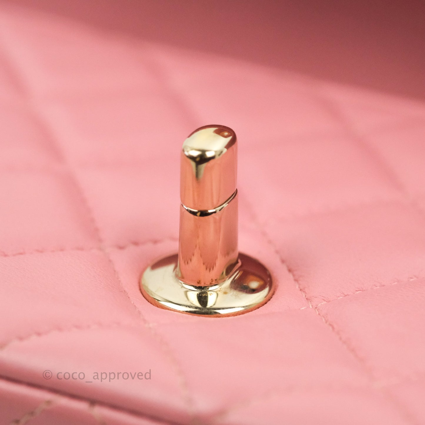 Chanel Quilted Mini Rectangular Flap Pink Lambskin Gold Hardware