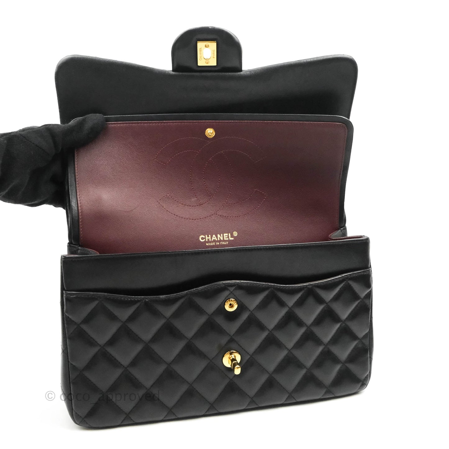 Chanel Jumbo Double Flap Black Lambskin Gold Hardware