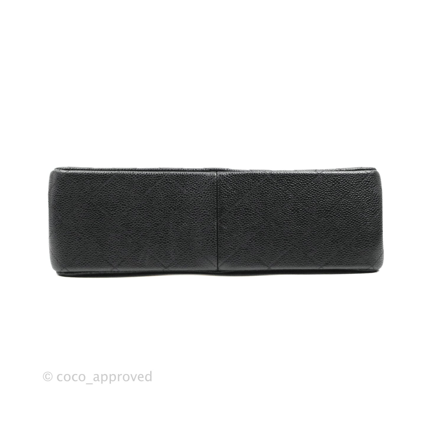 Chanel Classic Quilted Jumbo Double Flap Black Caviar Silver Hardware⁣⁣