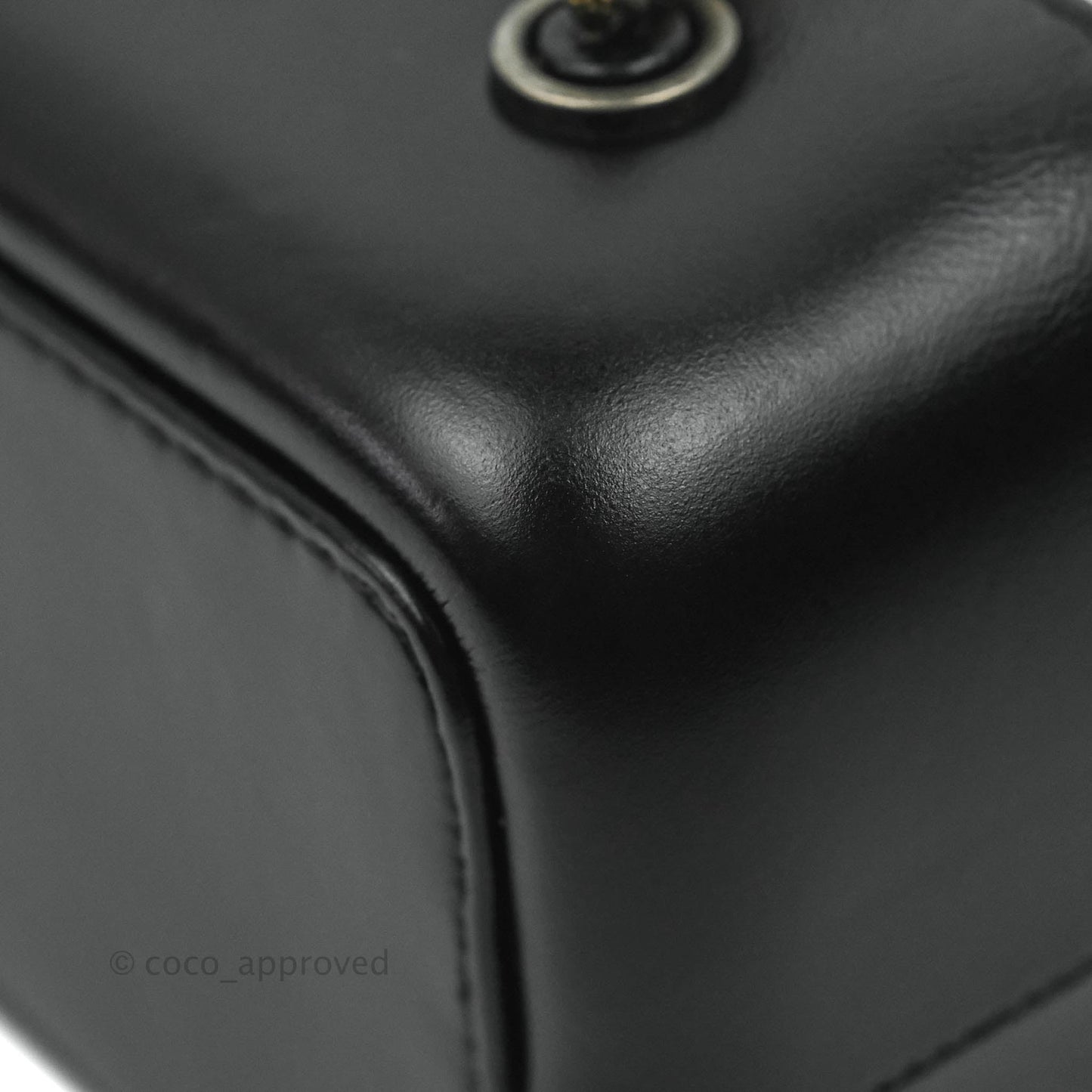 Chanel Small Gabrielle Backpack White Black Aged Calfskin