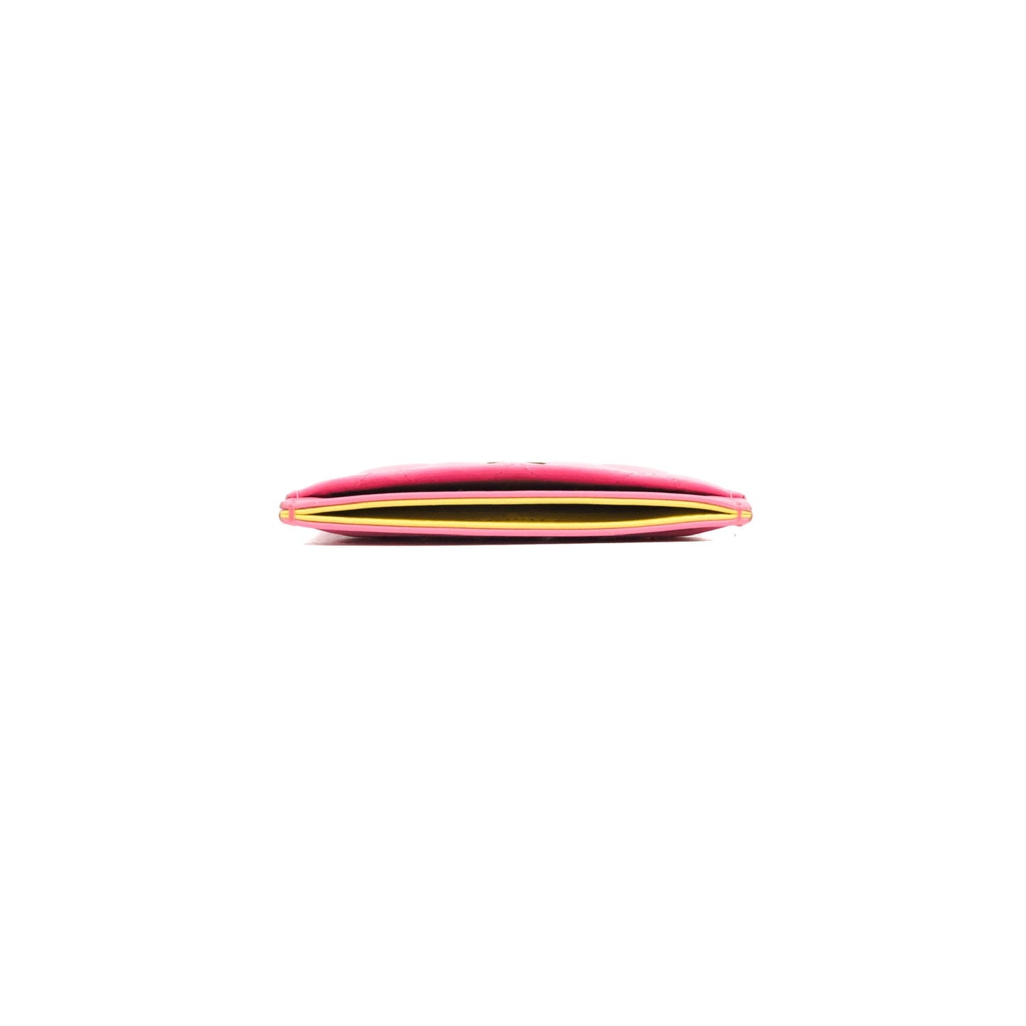 Chanel Classic Card Holder Pink Lambskin Rainbow Hardware