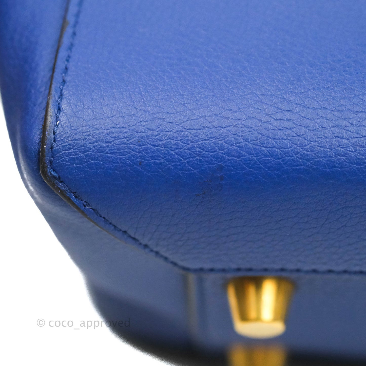 Celine Mini Belt Bag Blue Grained Calfskin Gold Hardware