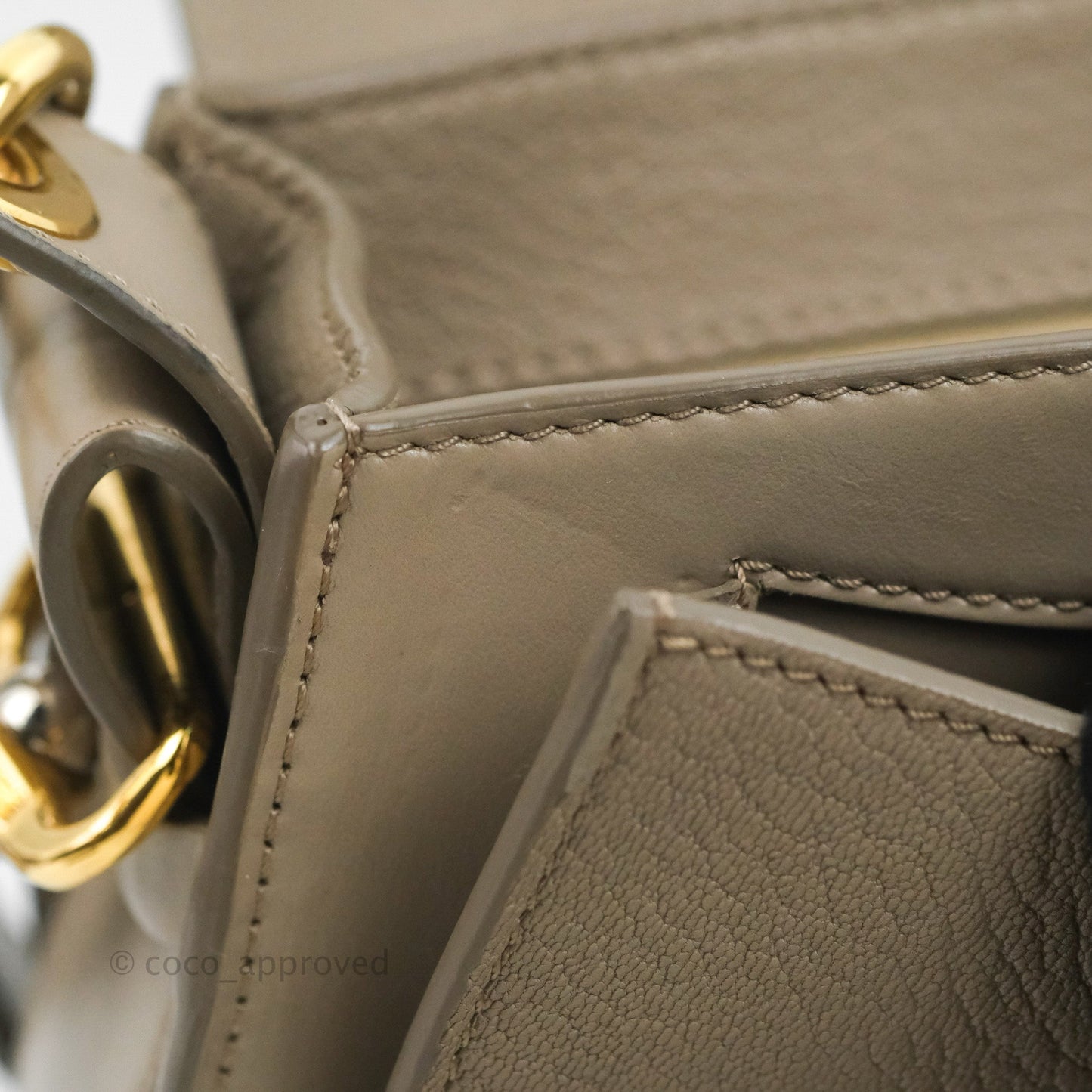 Chloé Small Tess Bag Motty Grey Grained Calfskin