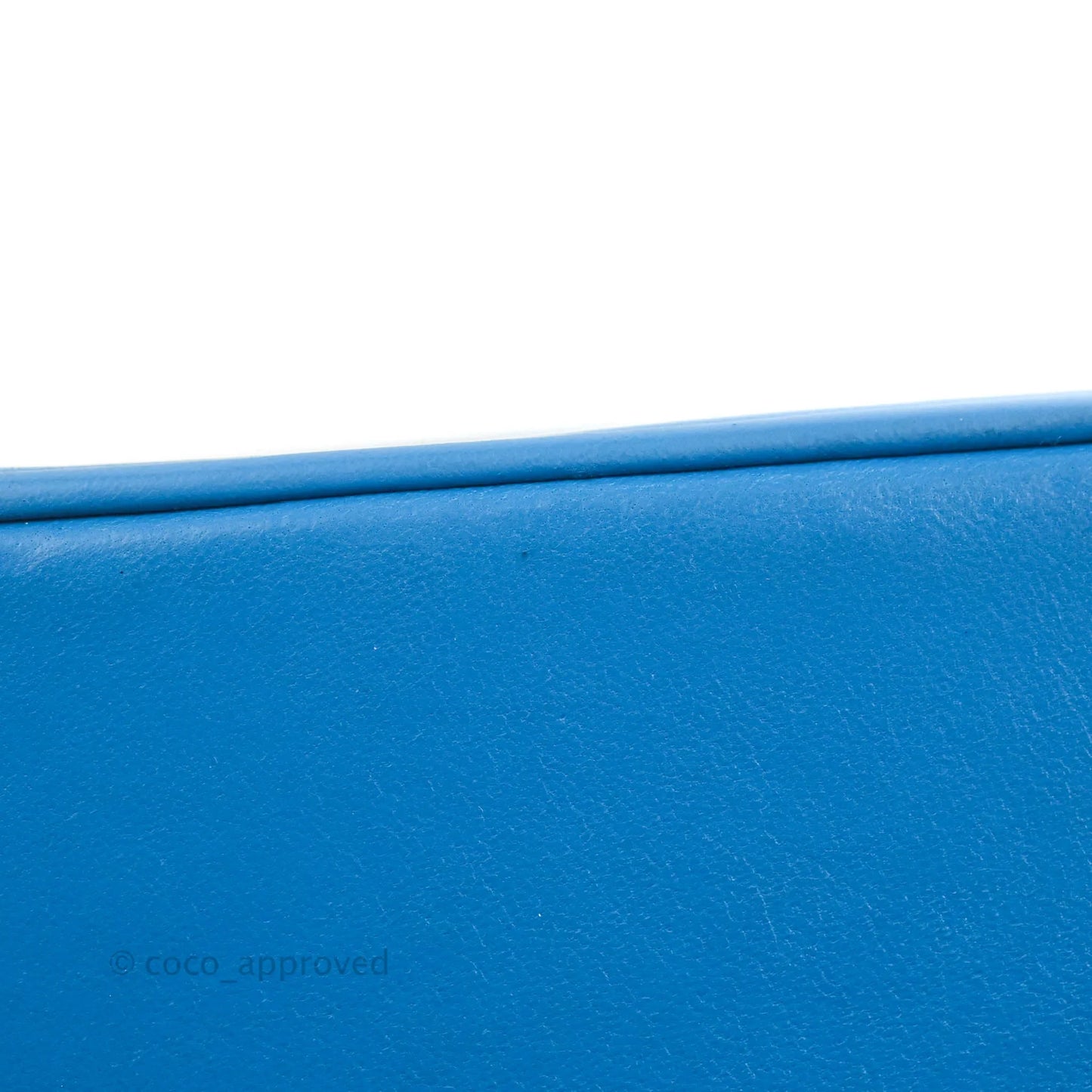 Chanel Vintage Trapezoid Flap Bag Blue Lambskin 24K Gold Hardware