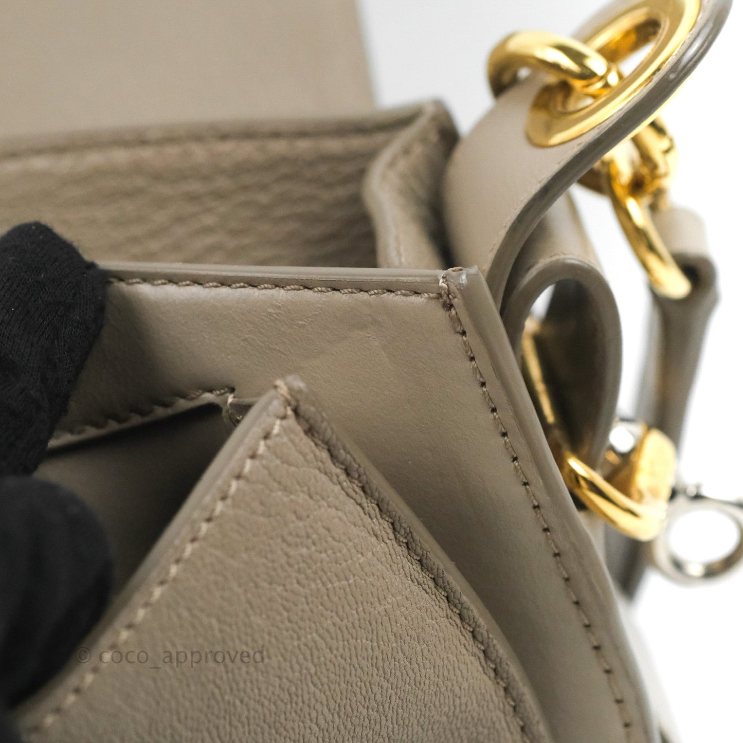 Chloé Small Tess Bag Motty Grey Grained Calfskin