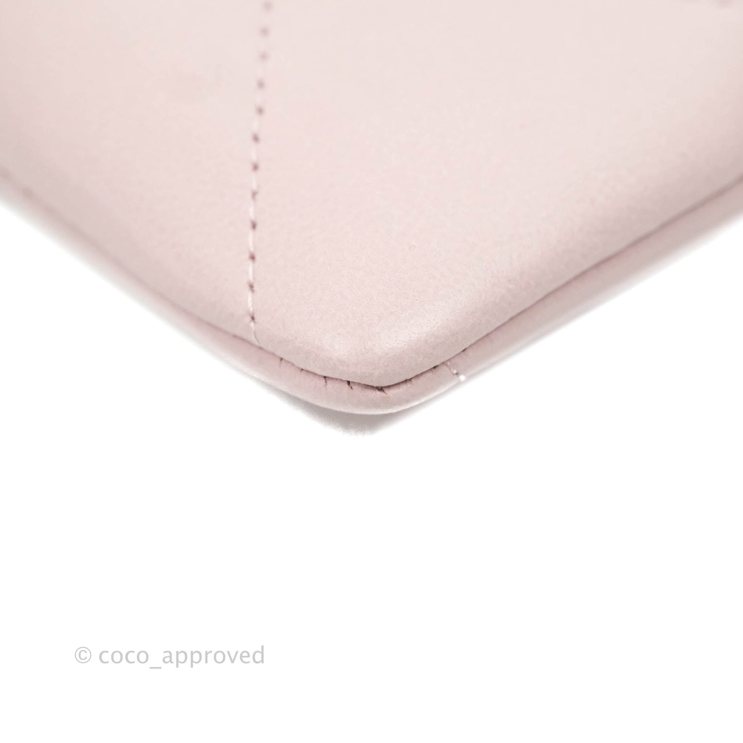 Chanel 19 Zip Card Holder Light Pink Lambskin Gold Hardware