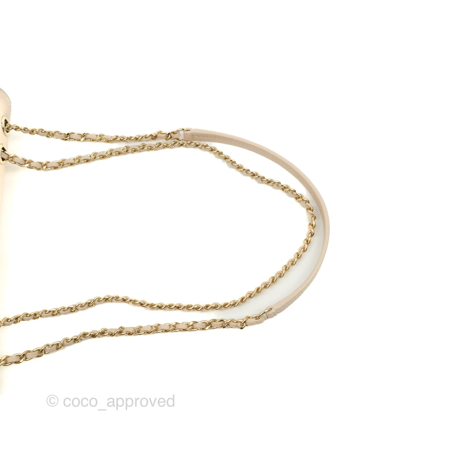 Chanel Flat Quilted Flap Bag Light Beige Calfskin Gold Hardware