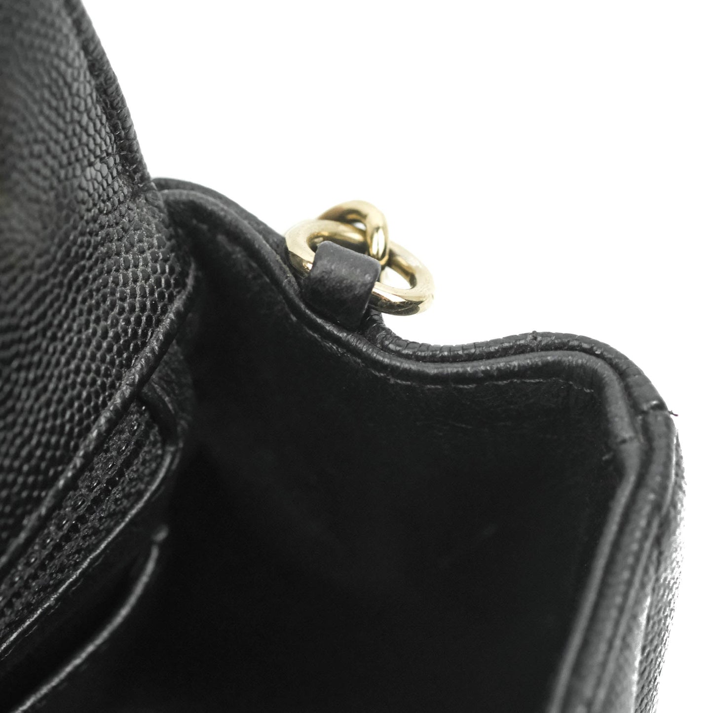 Chanel Chevron Mini Rectangular Flap Black Caviar Gold Hardware