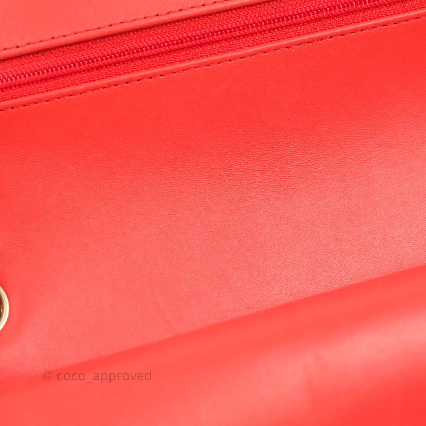 Chanel Classic M/L Medium Double Flap Brick Red Lambskin Gold Hardware