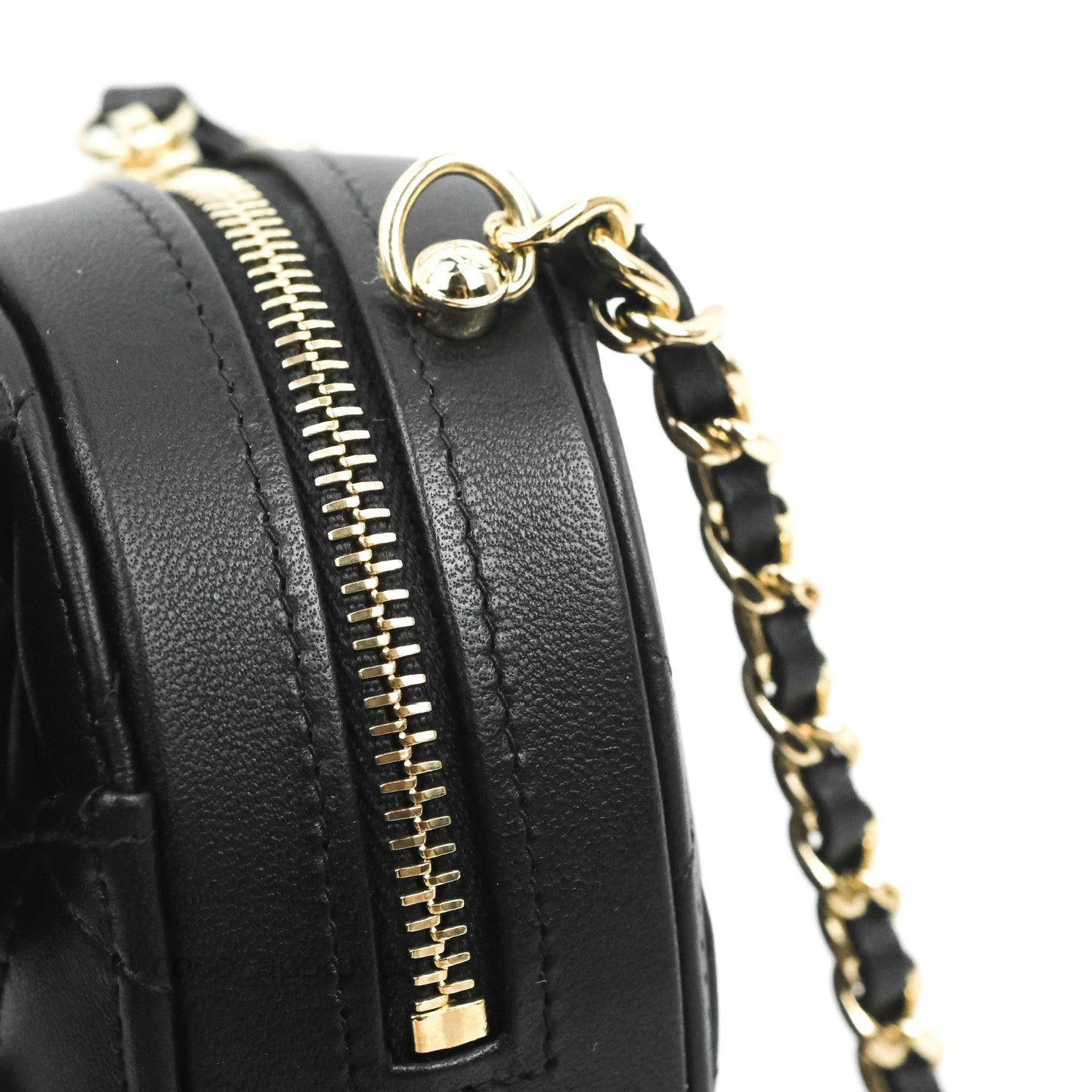 Chanel Small Heart Bag Black Lambskin Gold Hardware 22S
