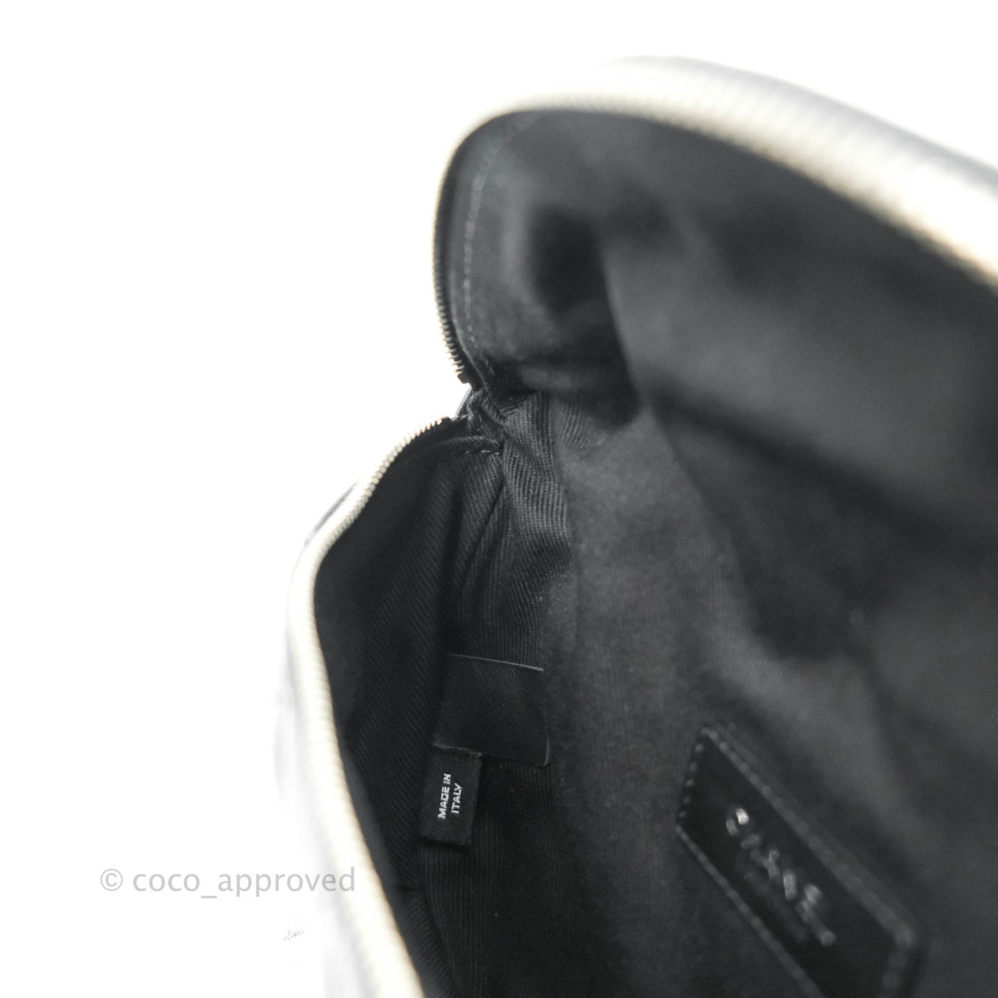 Chanel Quilted Belt Bum Bag Black Calfskin Silver Hardware (Uniform)