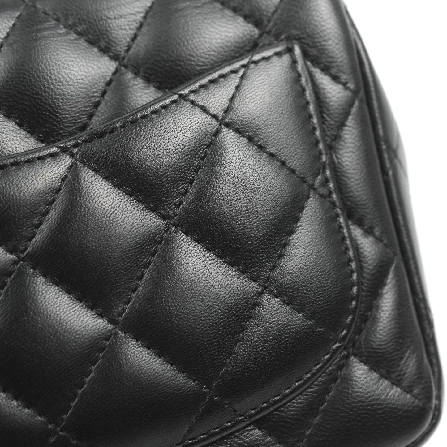 Chanel Mini Square Black Lambskin Gold Hardware