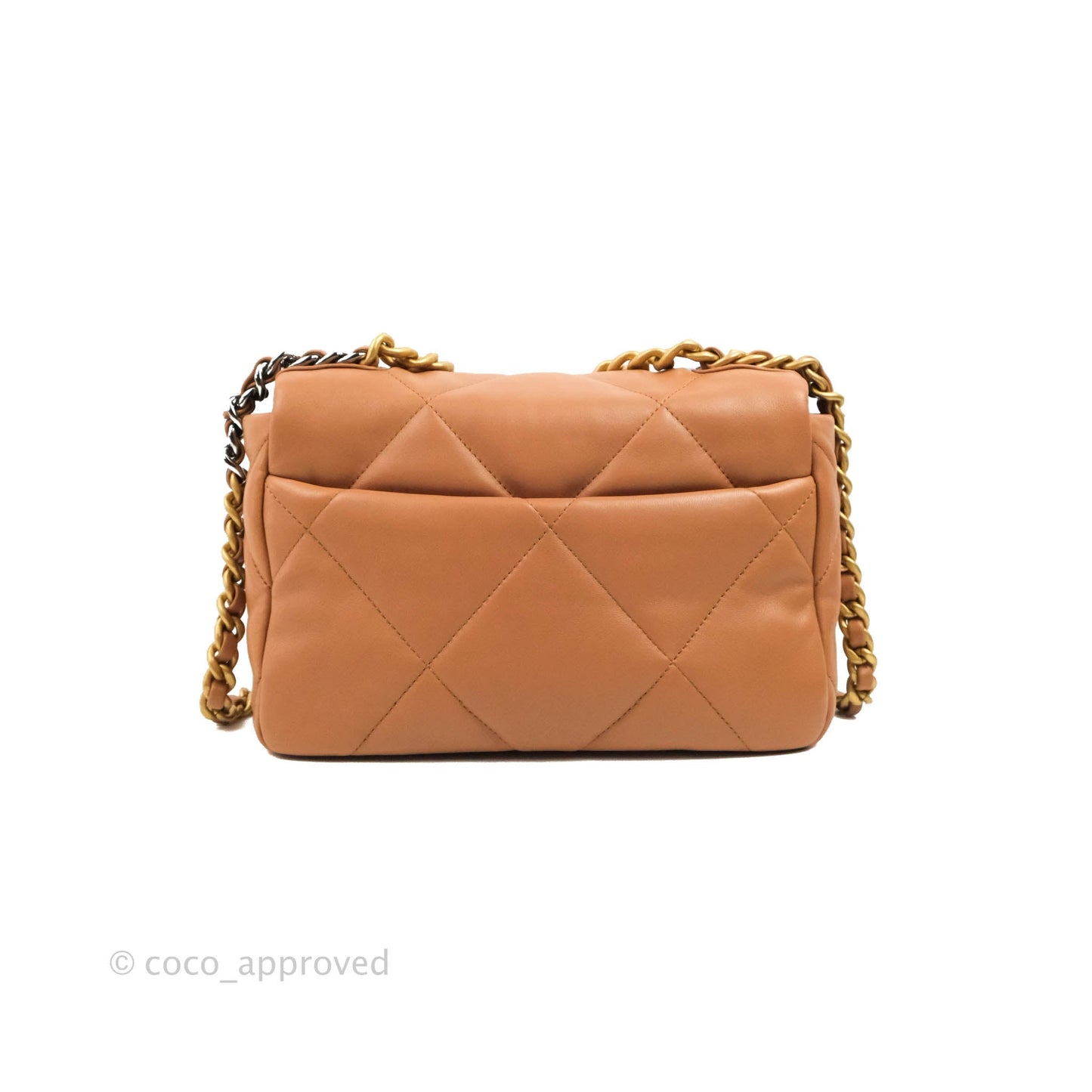 Chanel 19 Small Caramel Dark Beige Lambskin Mixed Hardware 21K
