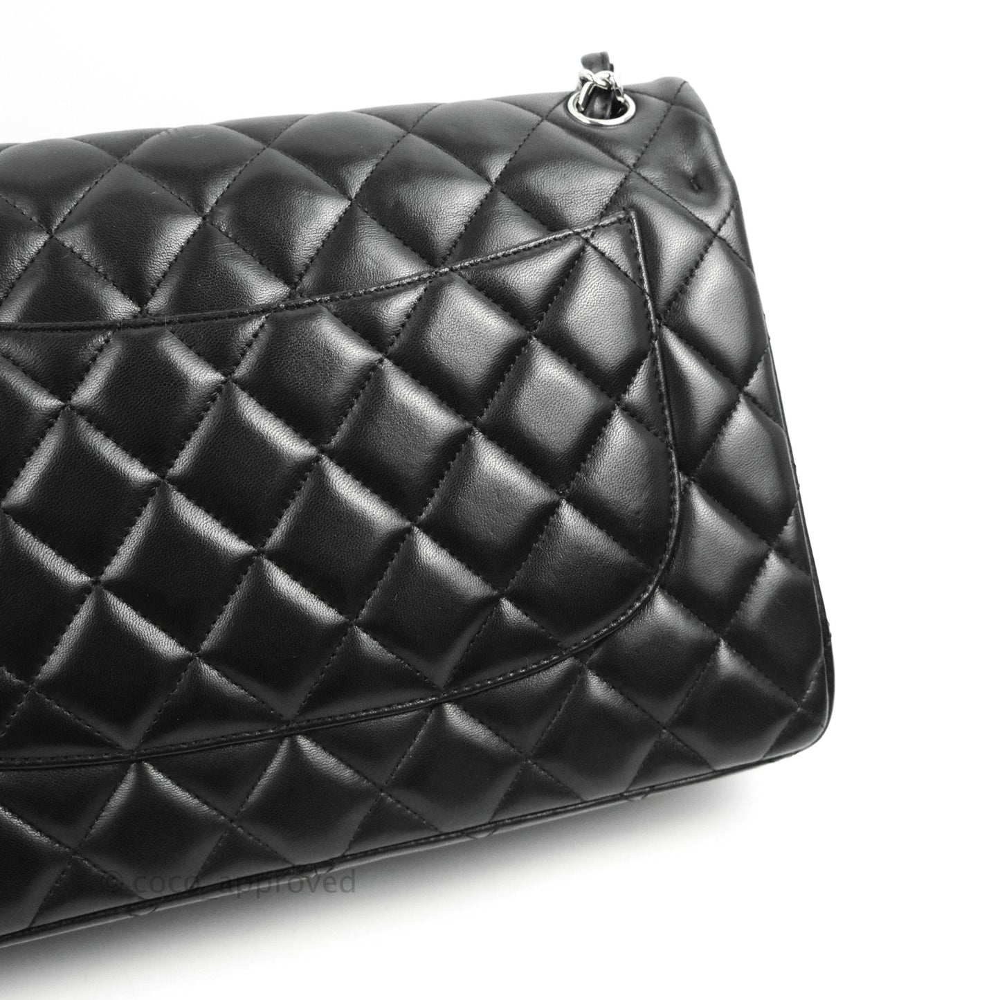 Chanel Jumbo Double Flap Black Lambskin Silver Hardware⁣⁣
